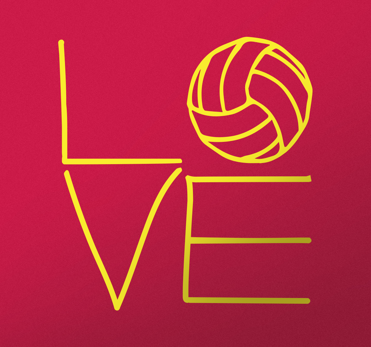 Sticker Love Volleybal
