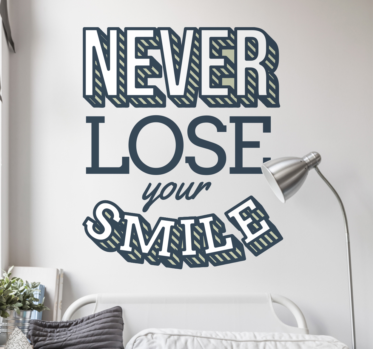 Tekst sticker Never Lose your Smile