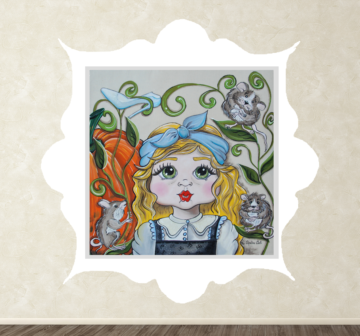 Muursticker kinderen Assepoester