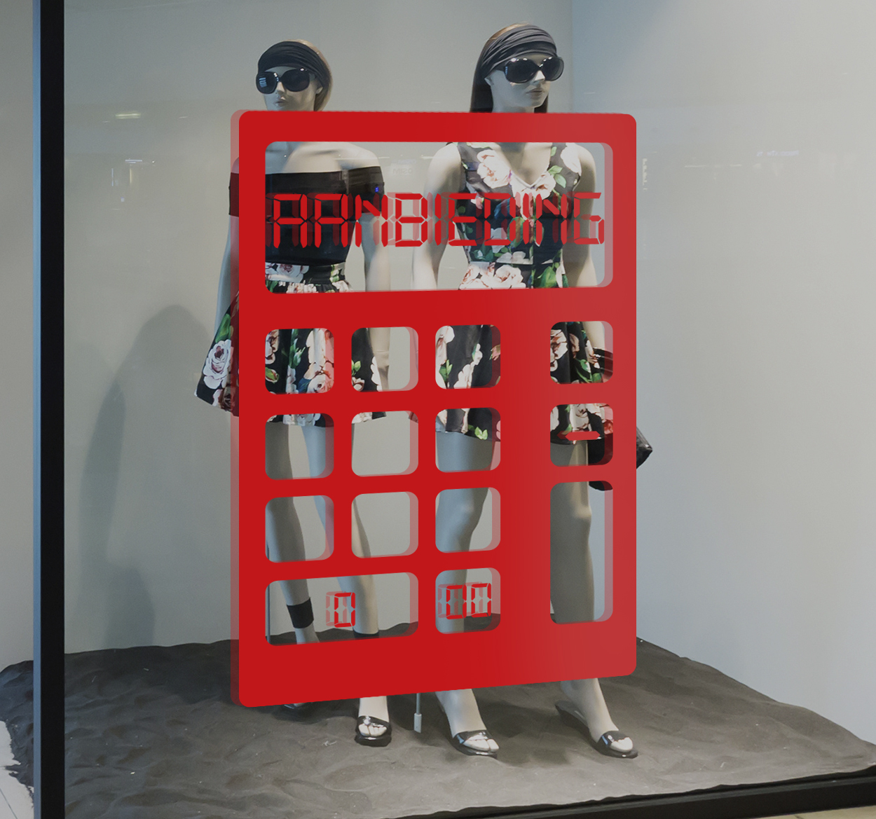 Muursticker aanbieding rekenmachine