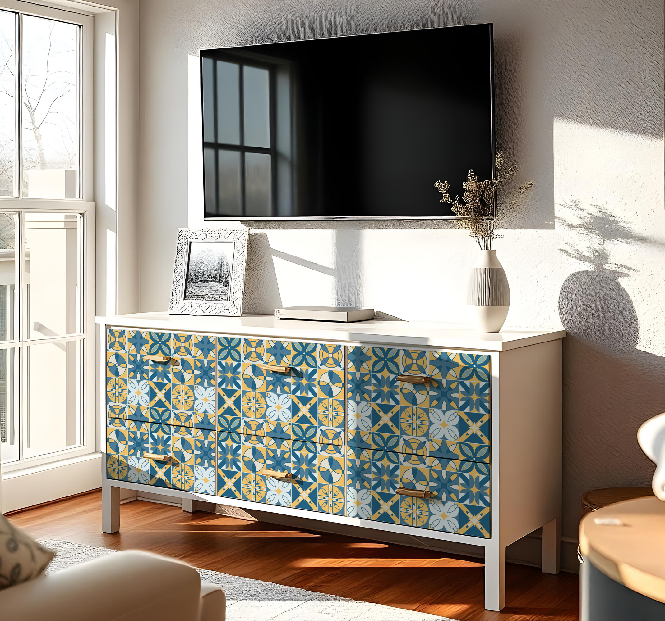 Elegante tegels meubel sticker