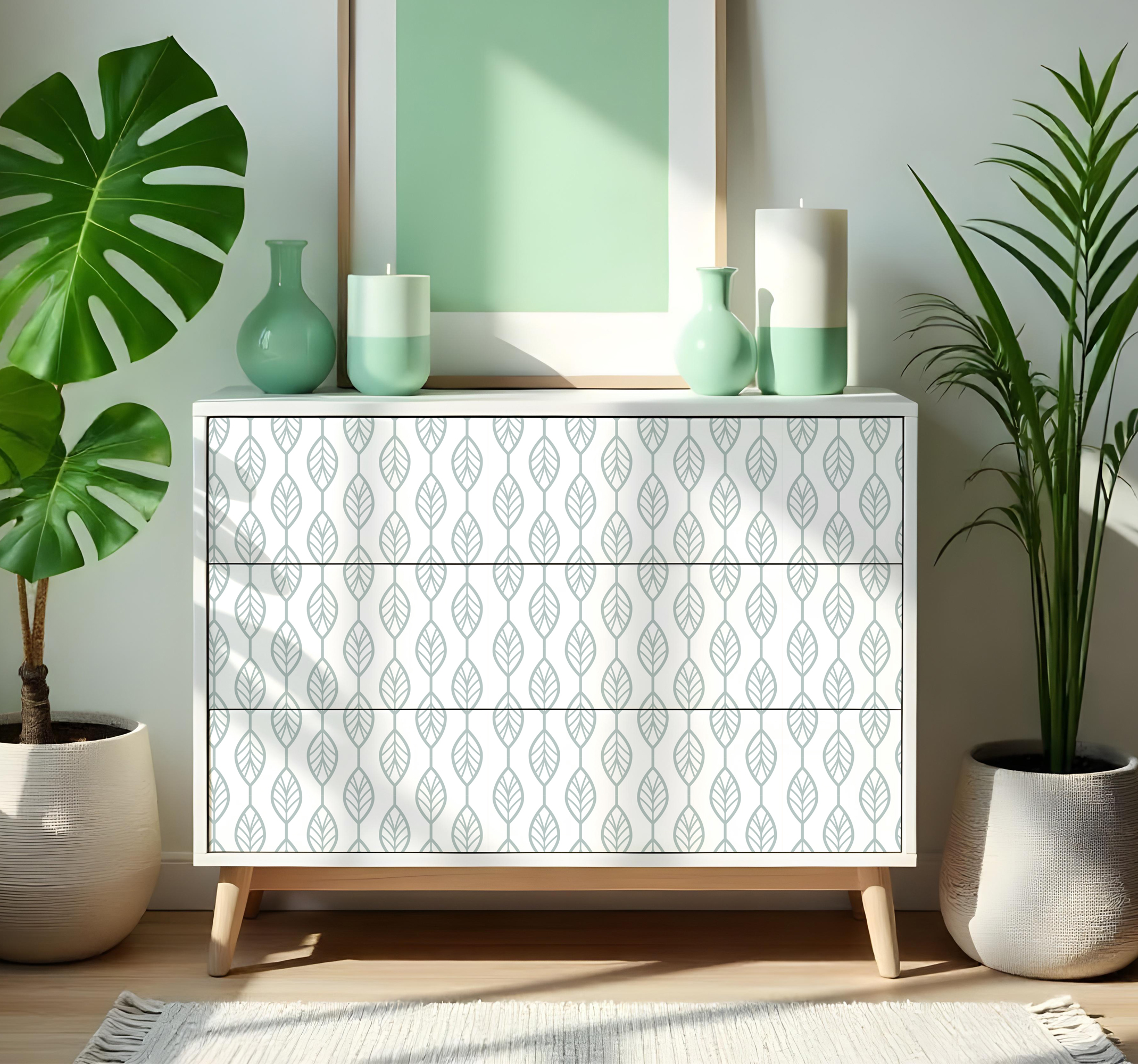 Omlijnde bladeren meubel sticker