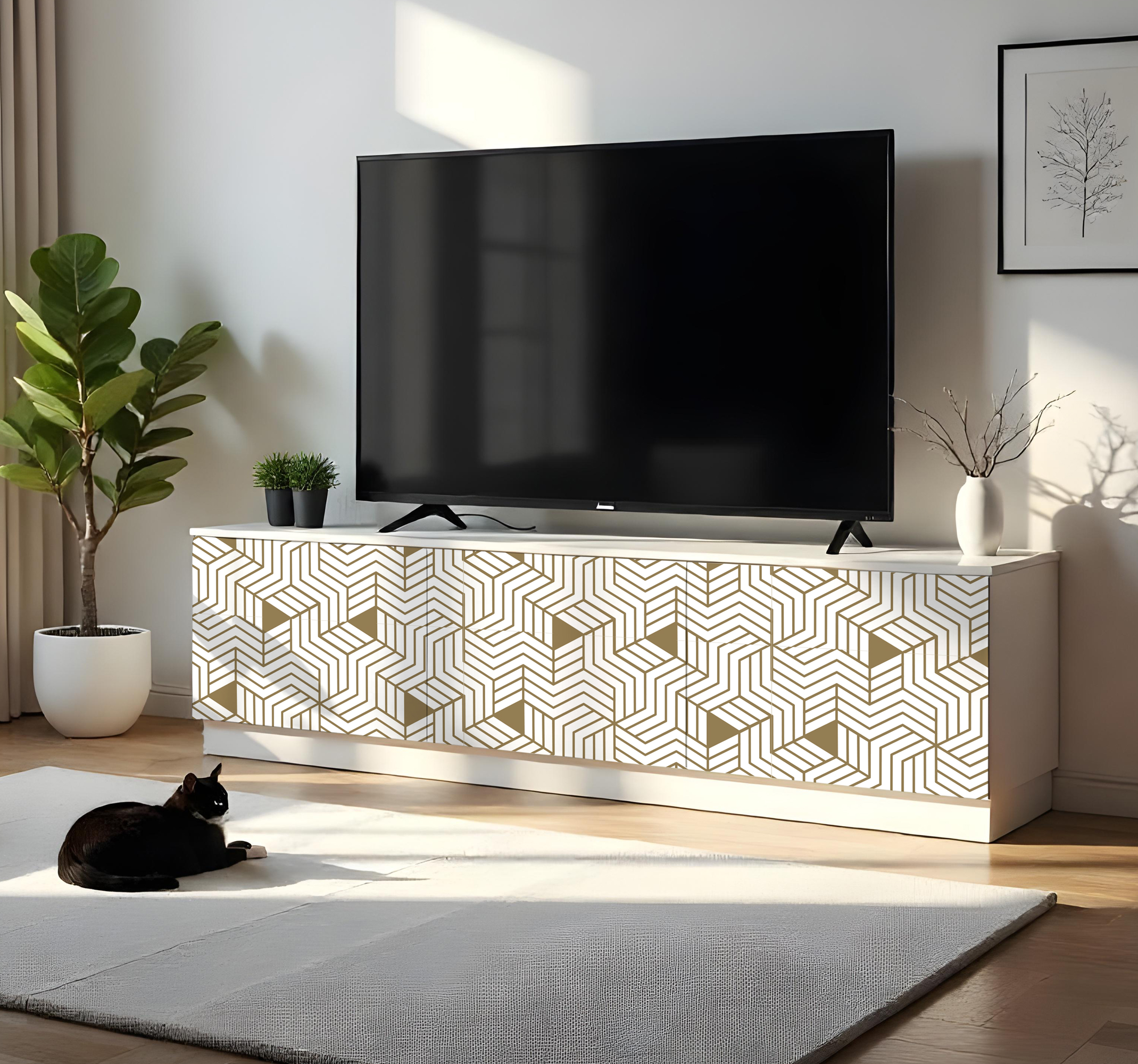 Scandinavische 3d kubussen meubel sticker