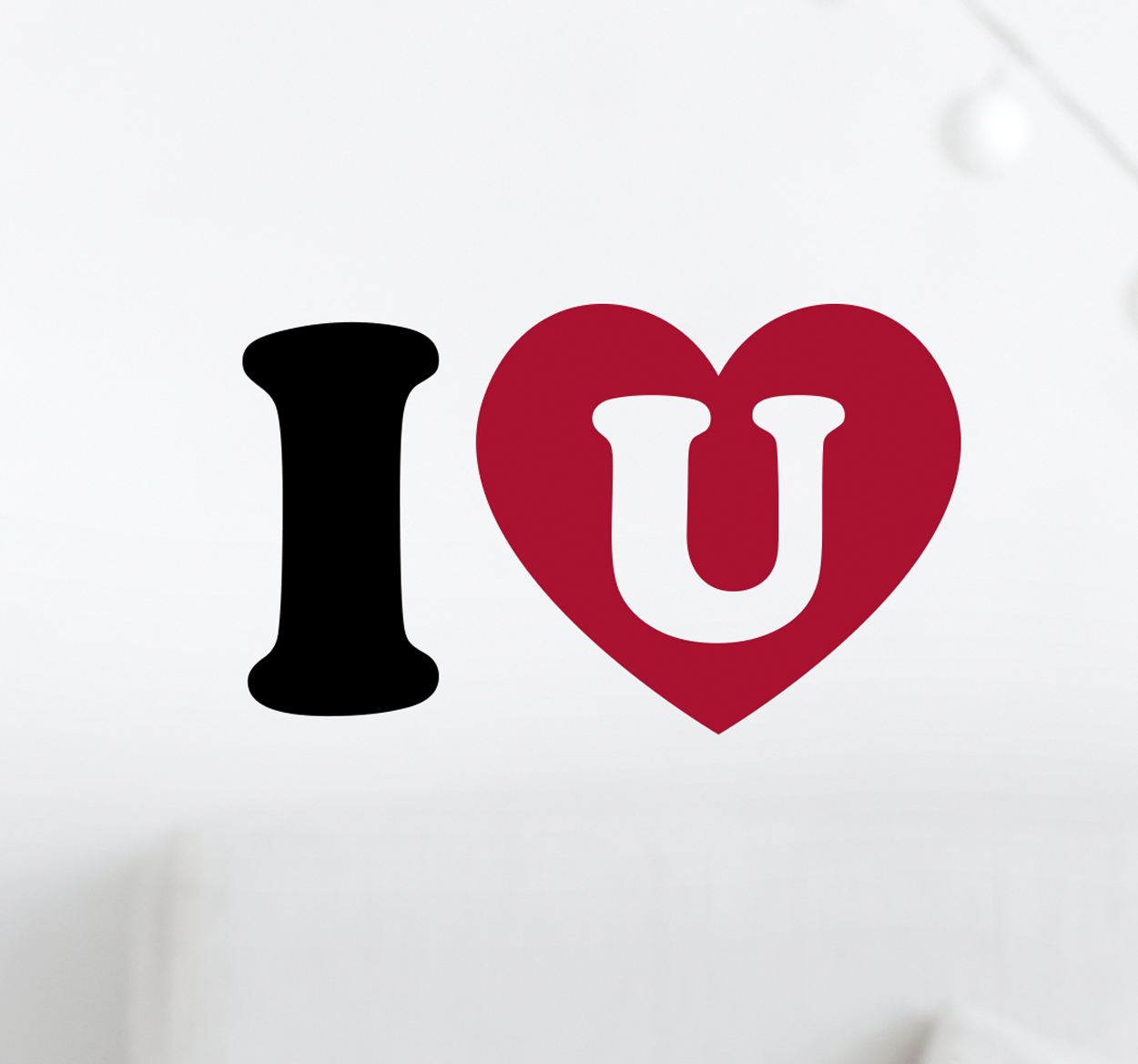 Muursticker I heart u