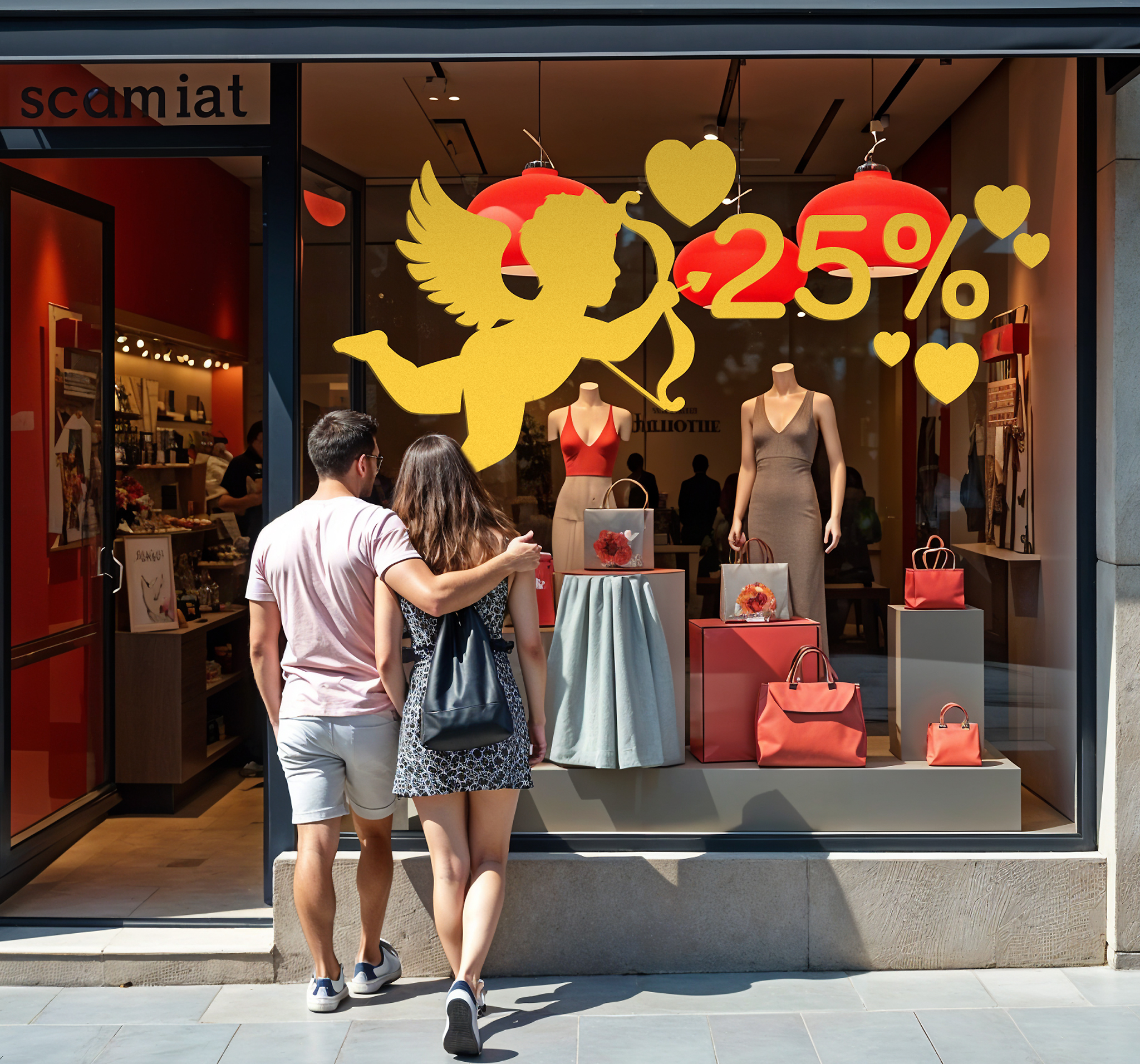 Cherubijn korting valentijnsdag sticker