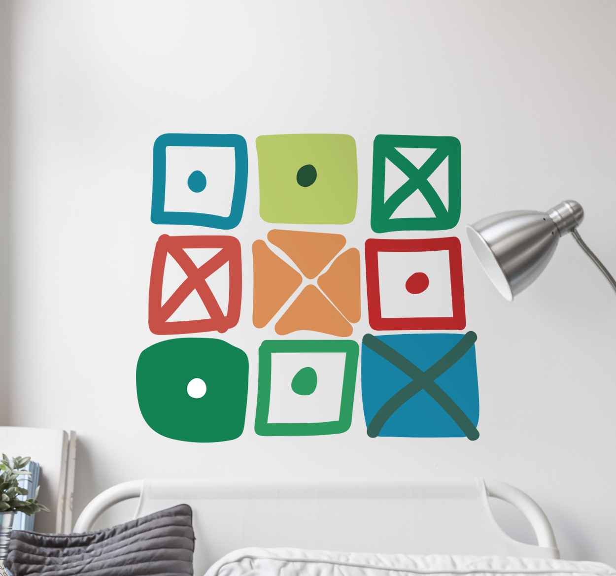 Muurstickers boter kaas en kunst