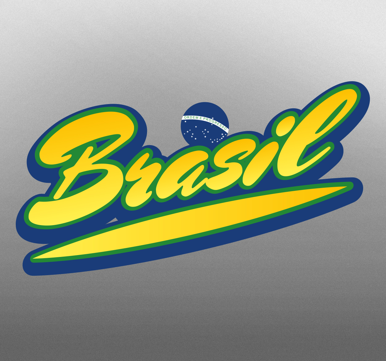 Sticker Brasil lettertype