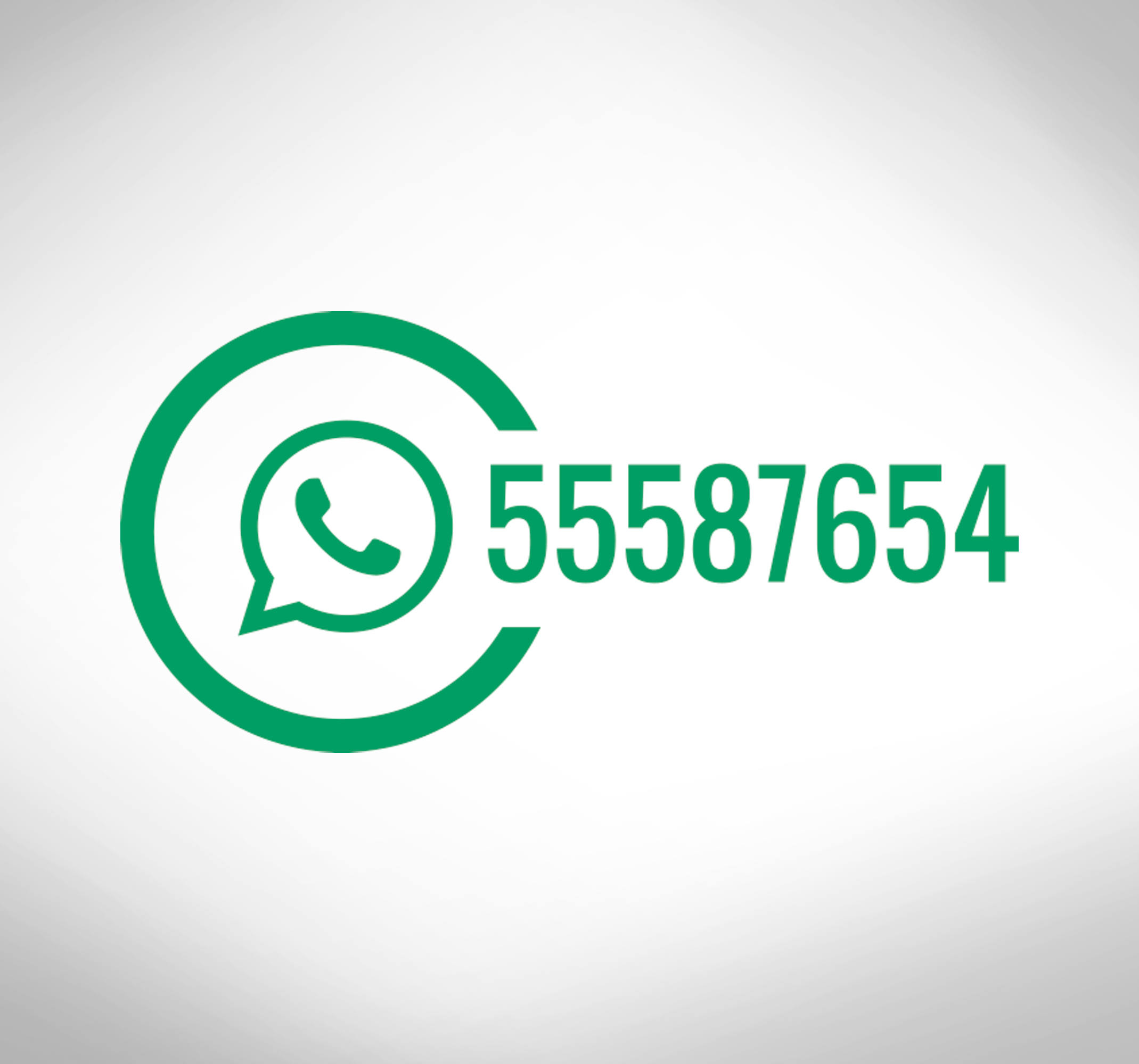 Etalage sticker gepersonaliseerde WhatsApp