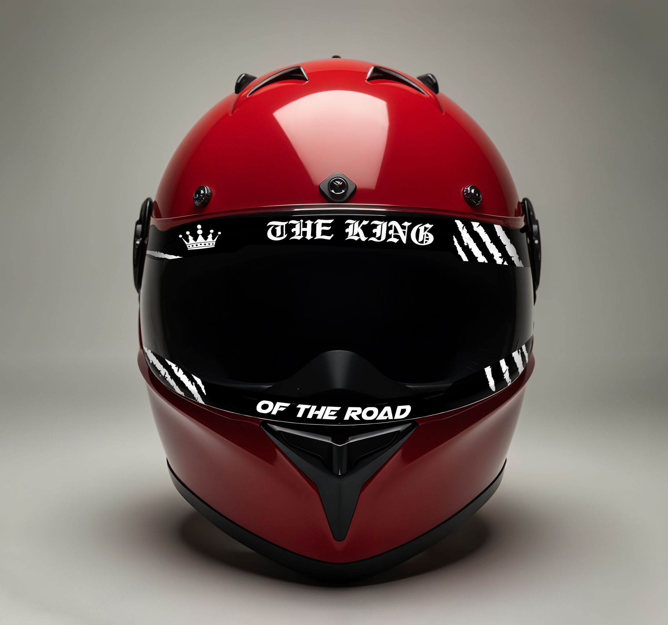 Het koningsvizier motorhelm sticker