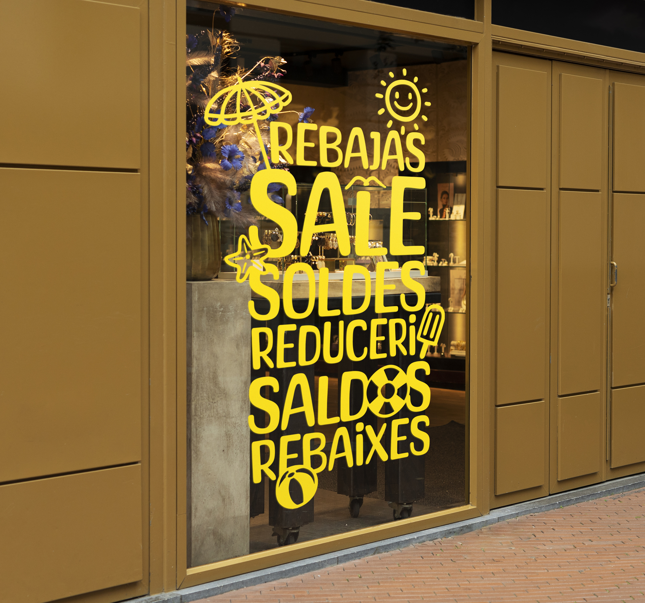 Zomertalen korting sticker