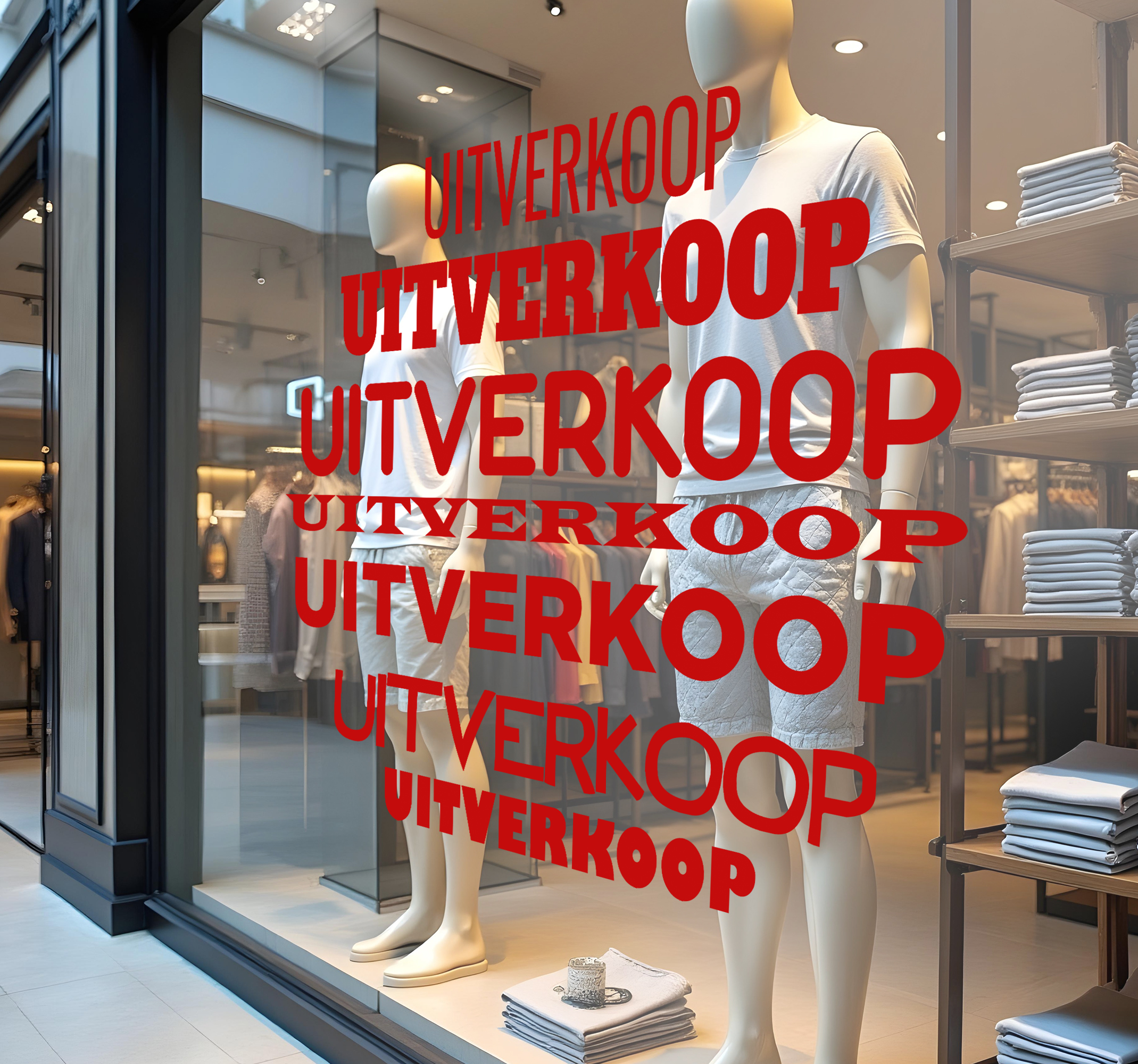 Woorden in cirkel korting sticker