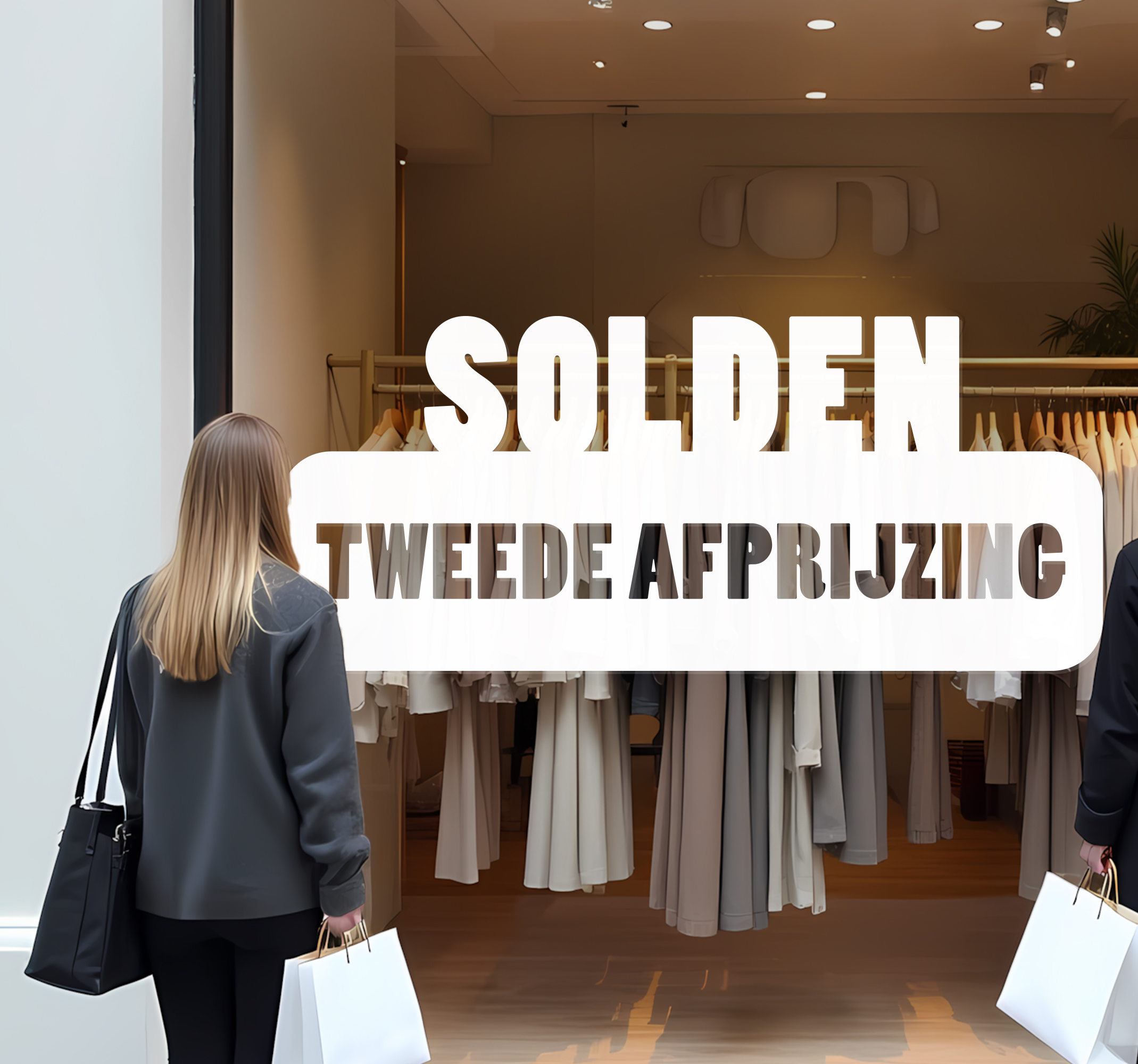 tweede afprijzing korting sticker