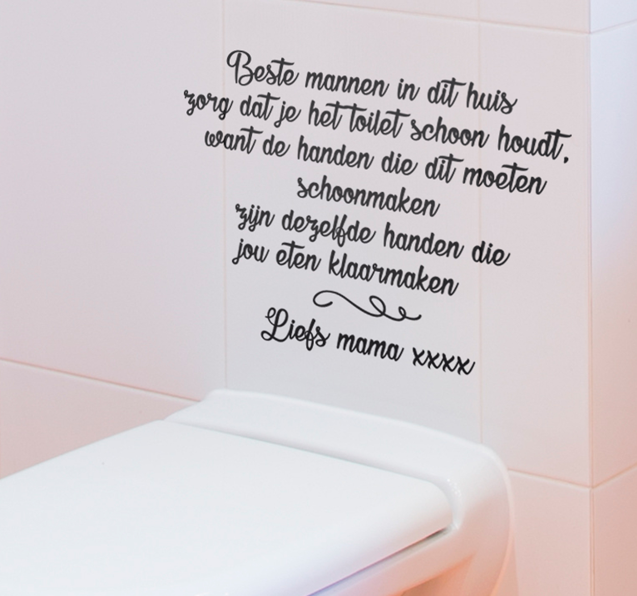 Badkamer muursticker met mama tekst