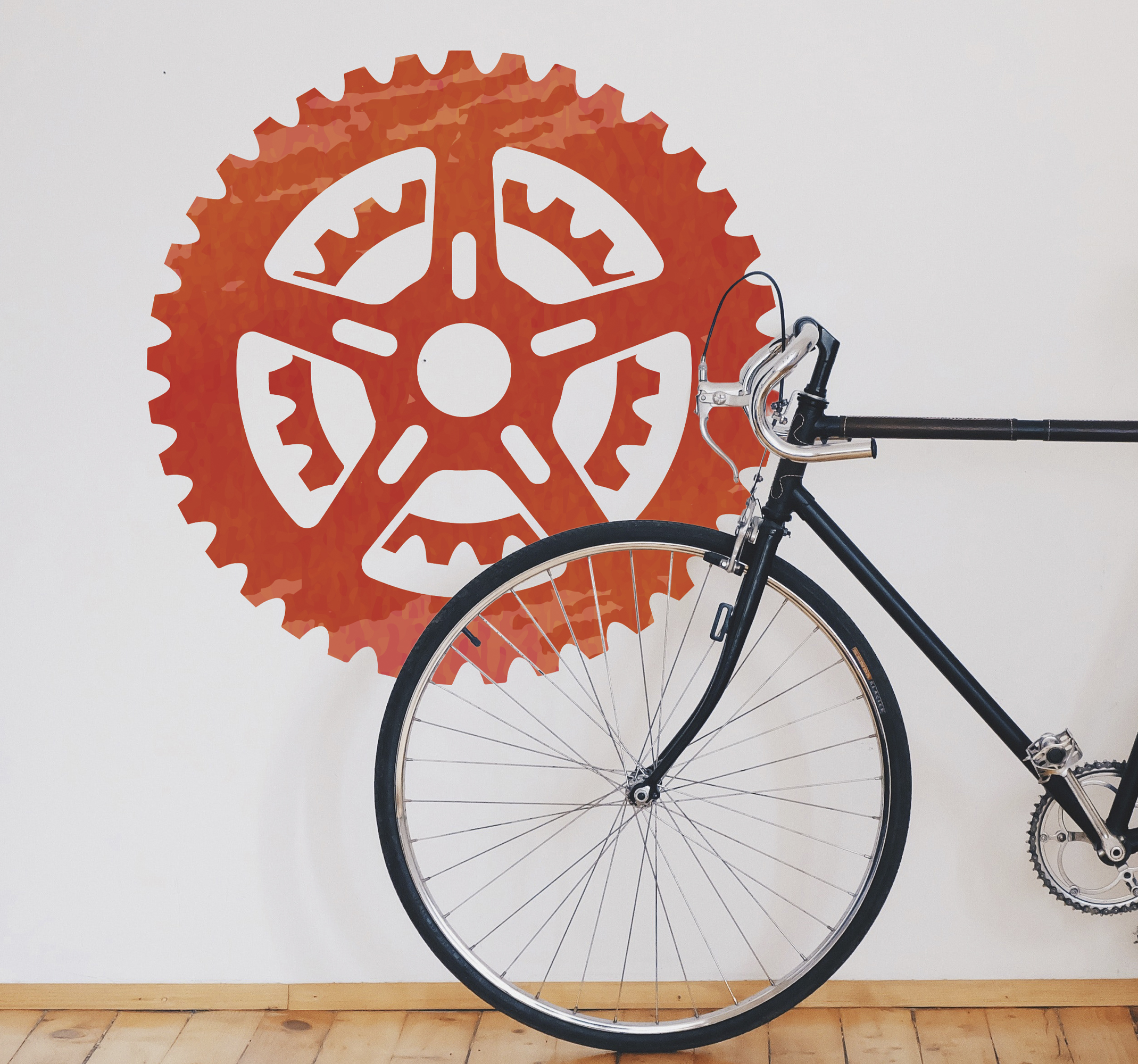 Muursticker tandwiel