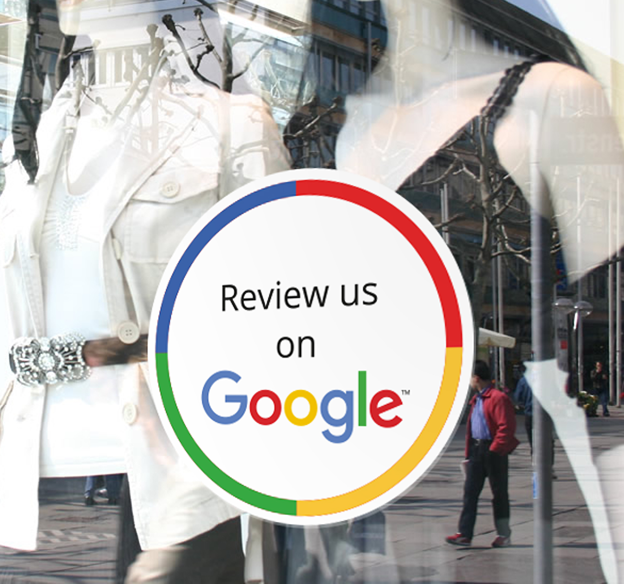 Raamsticker voor winkels Google Review