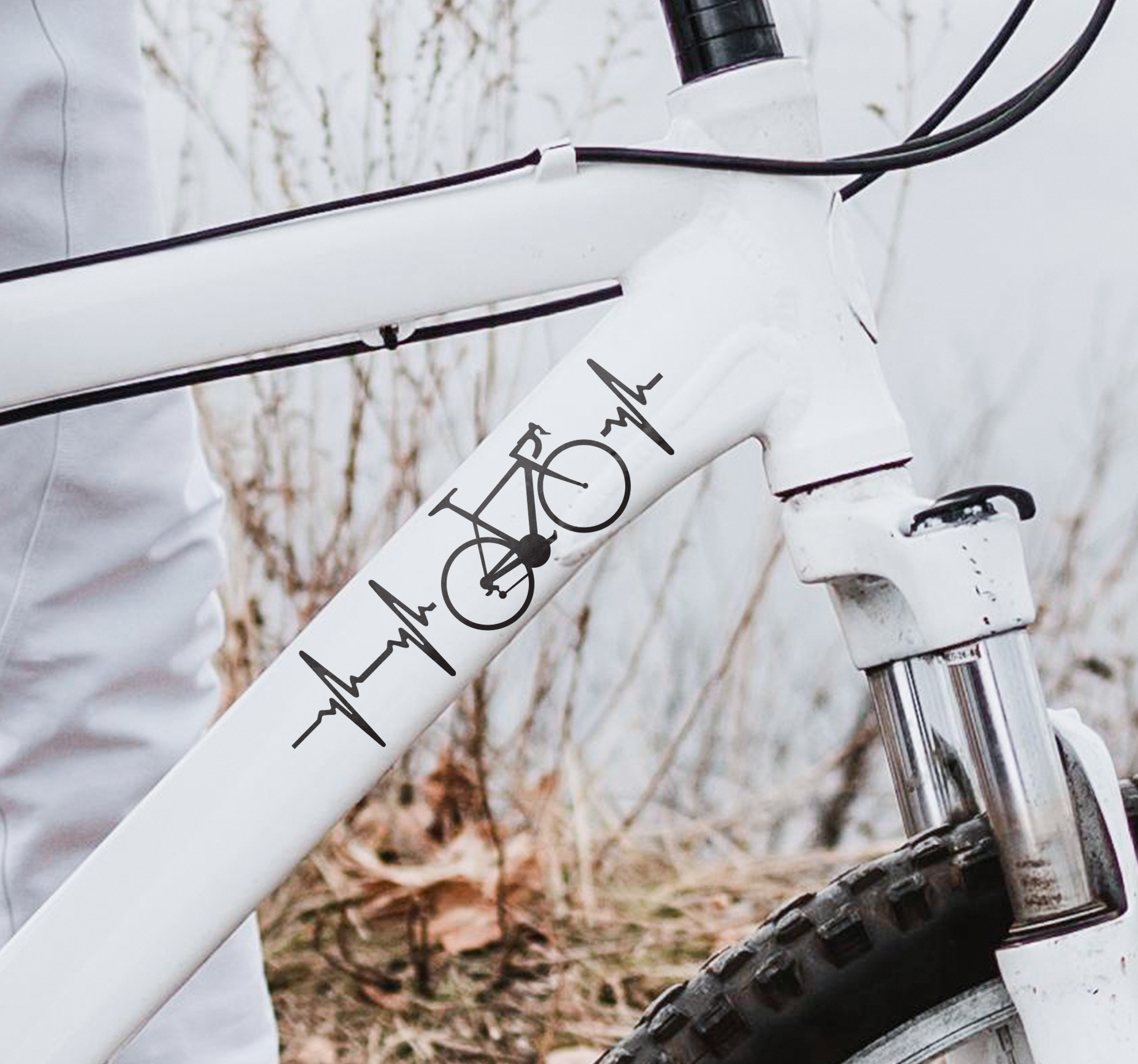 Sticker fiets hartslag