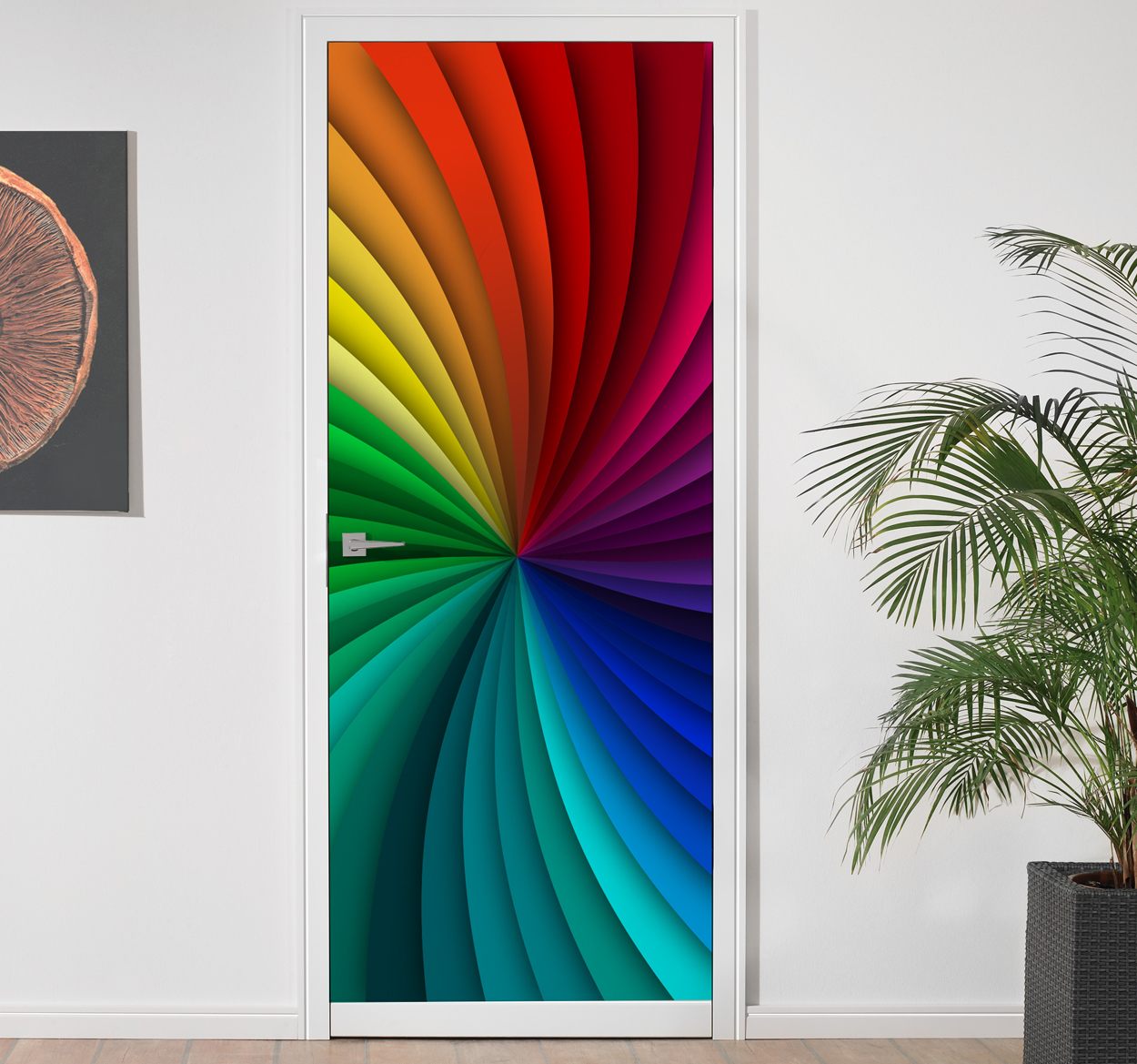 Deursticker kaleidoscoop kleuren