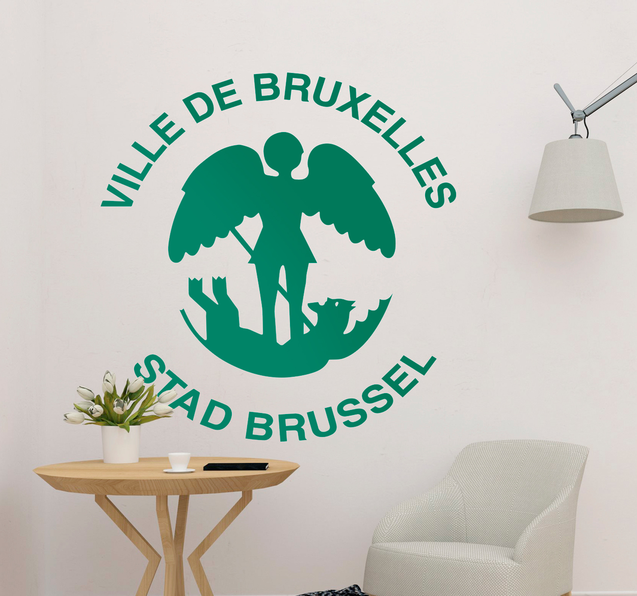 Muursticker stad Brussel