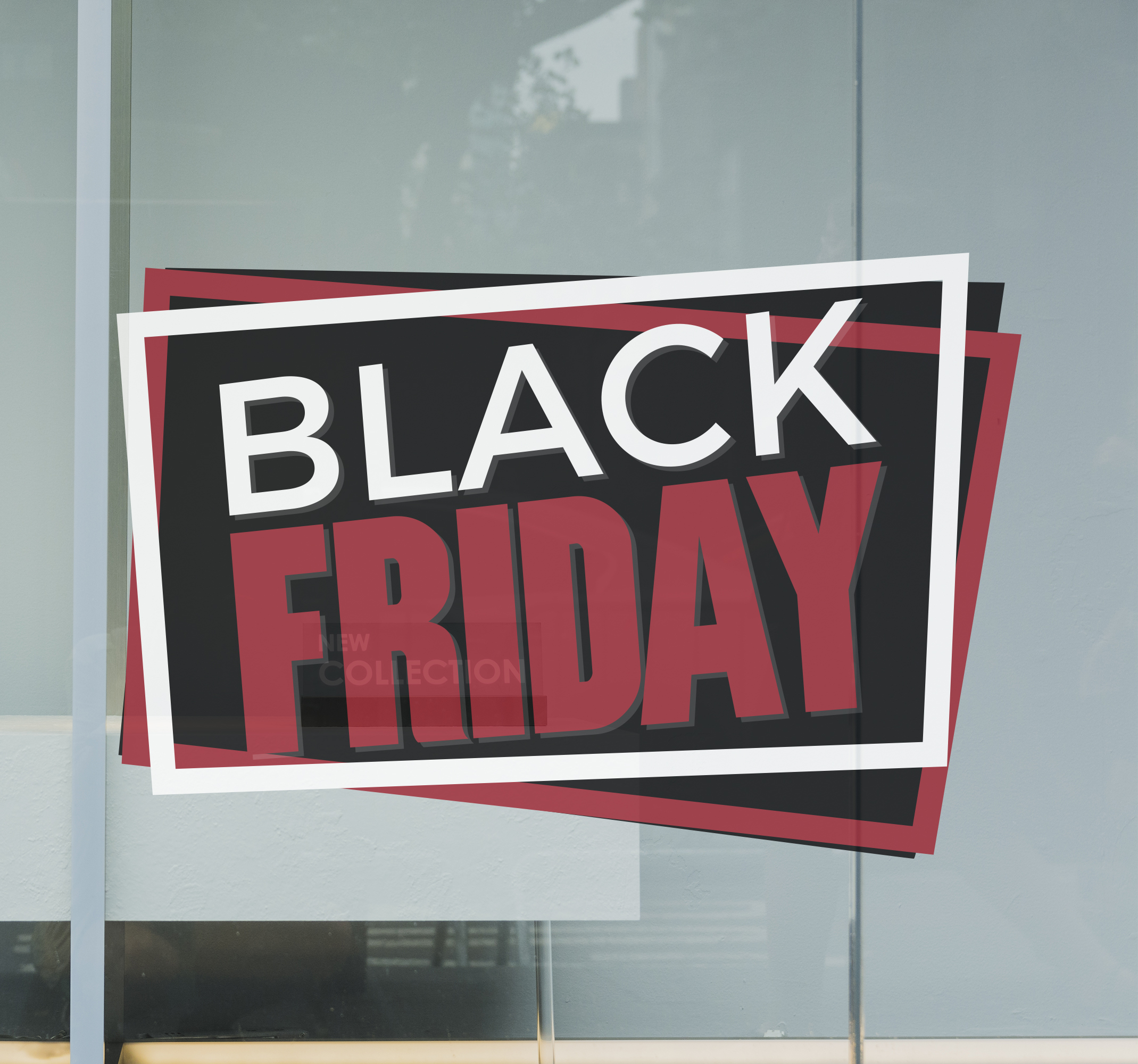 Raamsticker etalage Black Friday