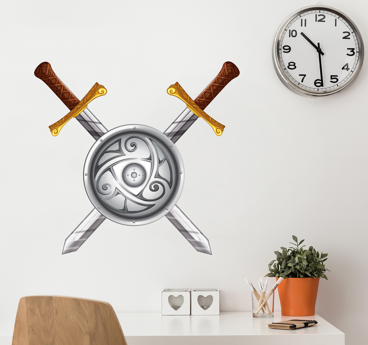 Muursticker viking zwaarden