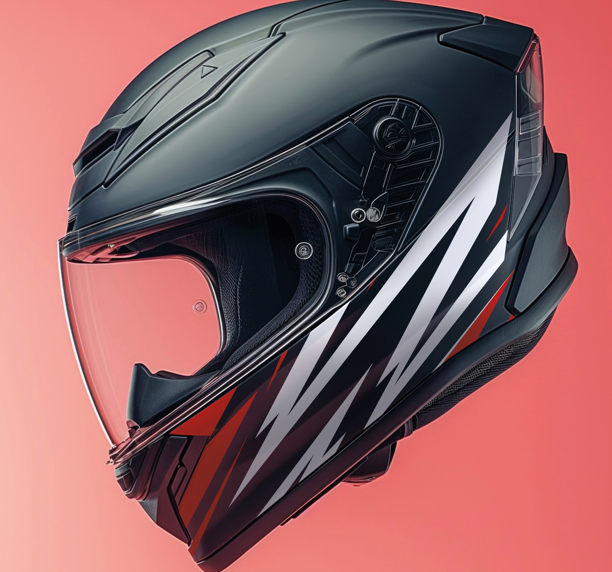 Dynamisch sportief design motor sticker