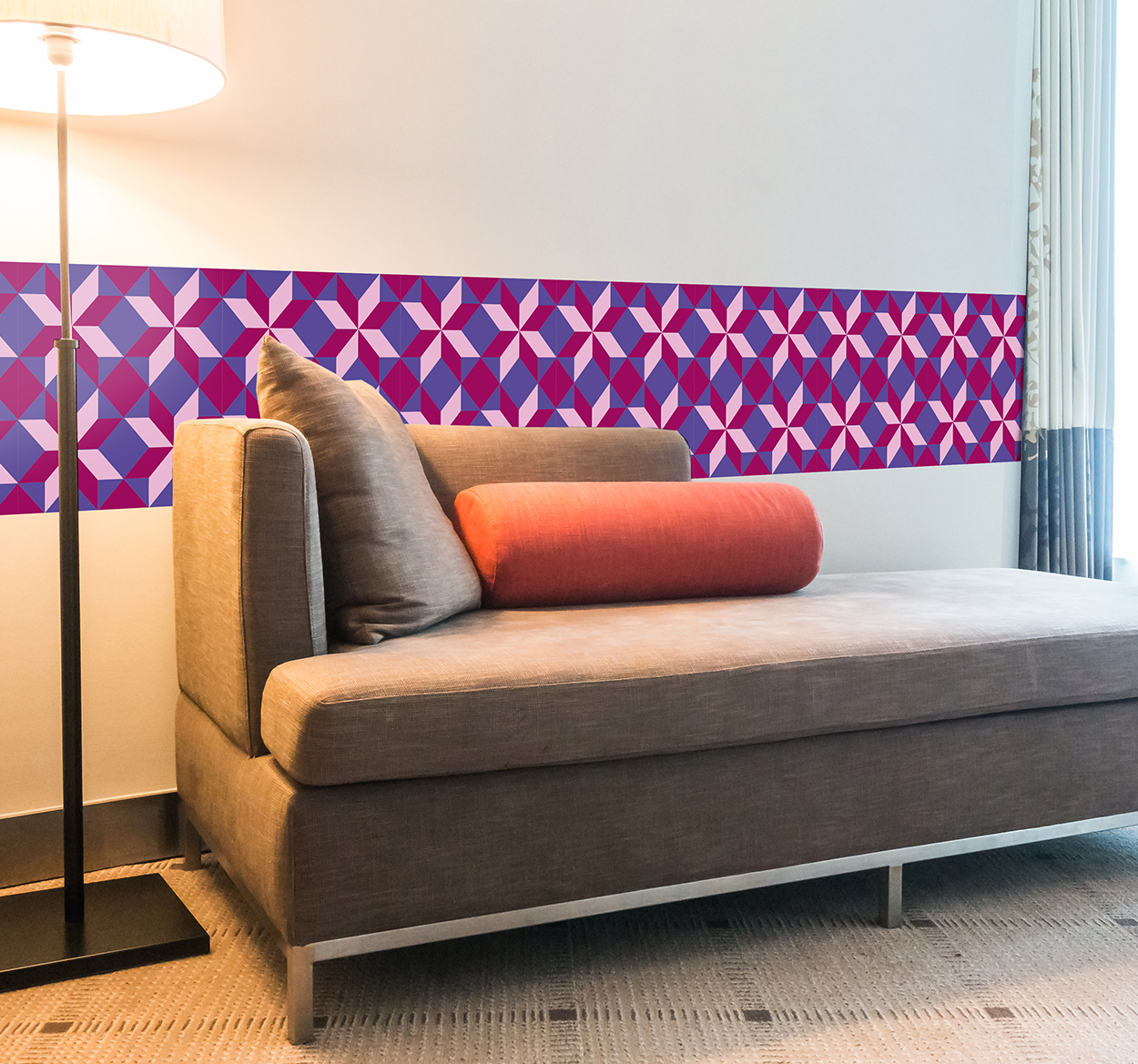 Muurstickers behangranden Geometrisch hydraulisch