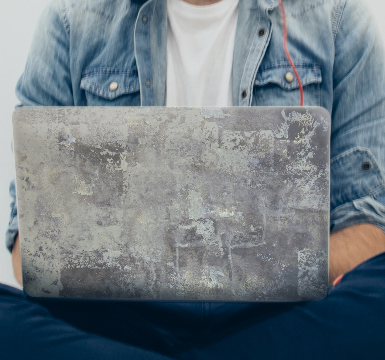 Laptop sticker rustieke steen