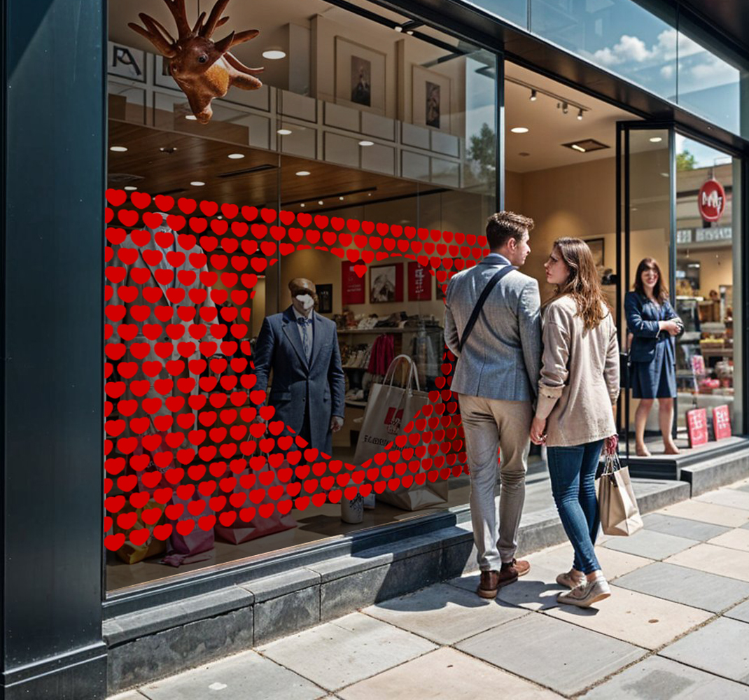 Sticker valentijnsdag hartje