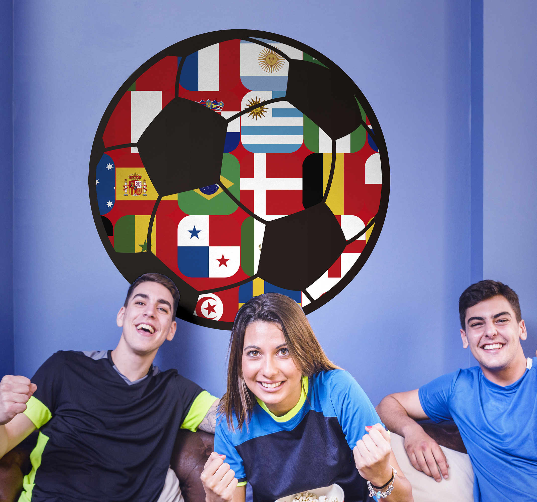 WK 2018 muursticker voetbal