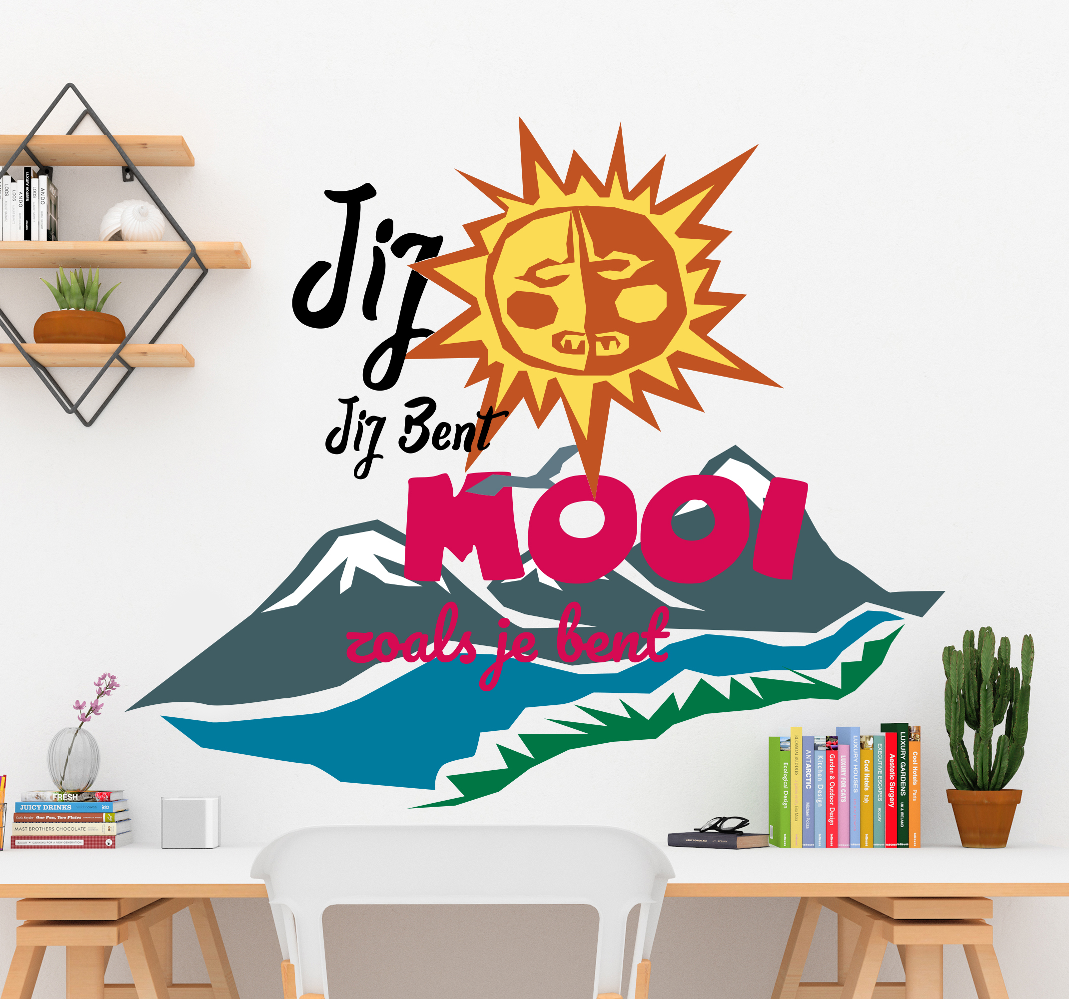 Tekst sticker jij bent mooi