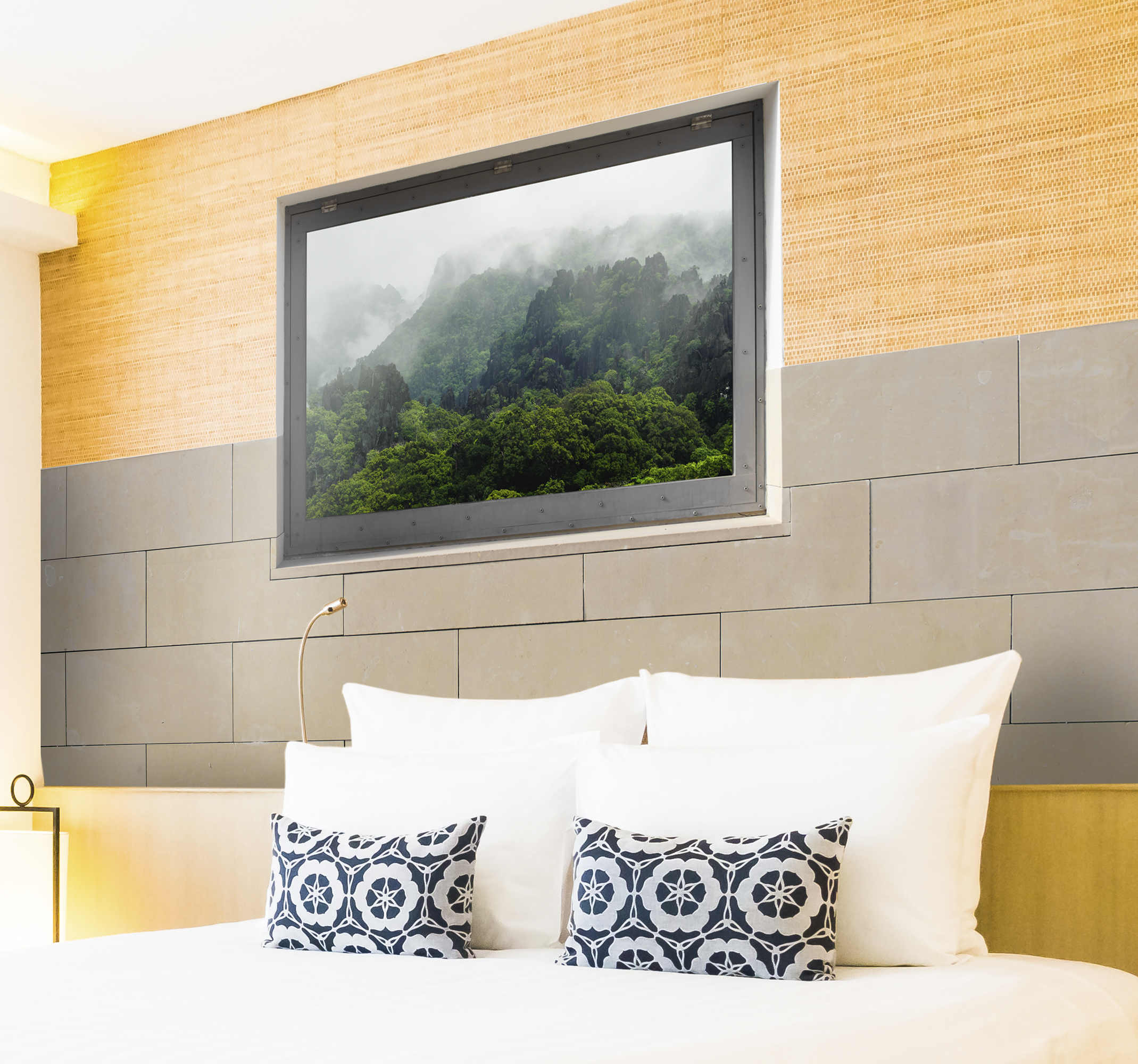 Ornament muursticker fotobehang met aanpasbare foto