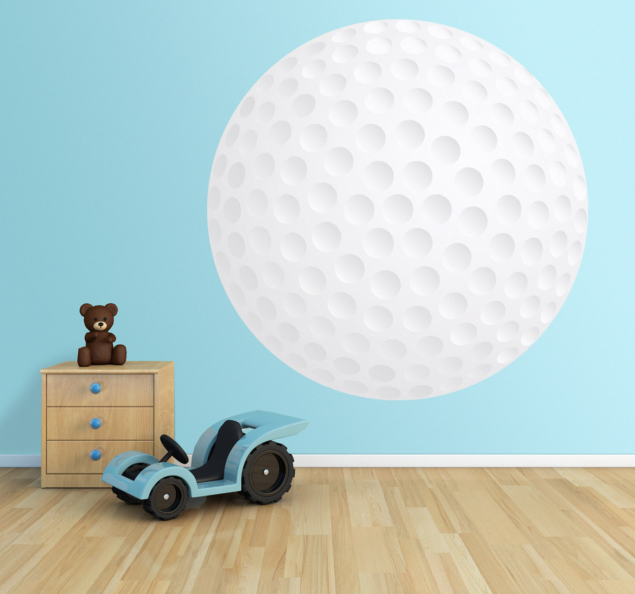 Sticker golfbal decoratie