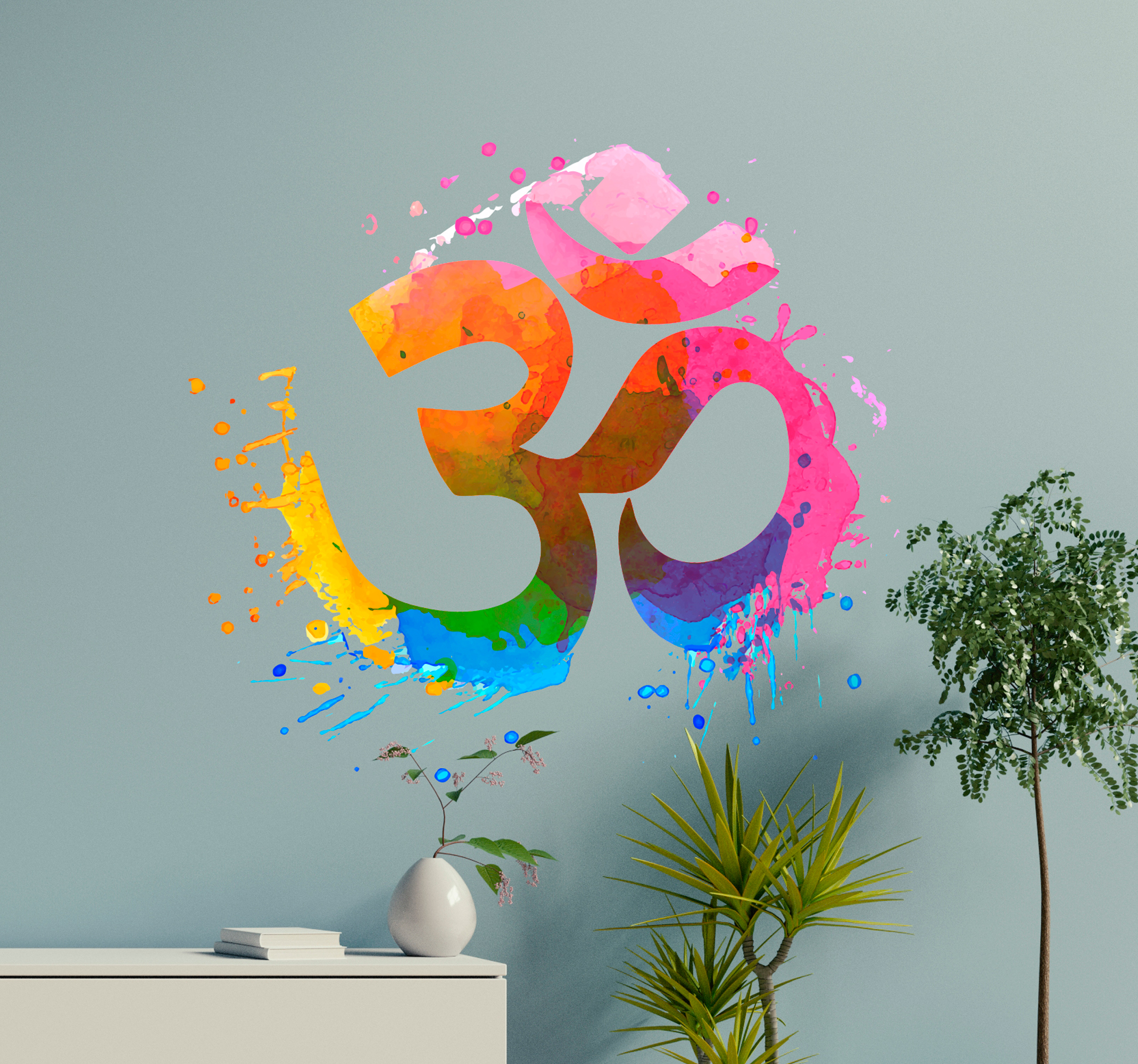 Om yoga muur vinyl sticker