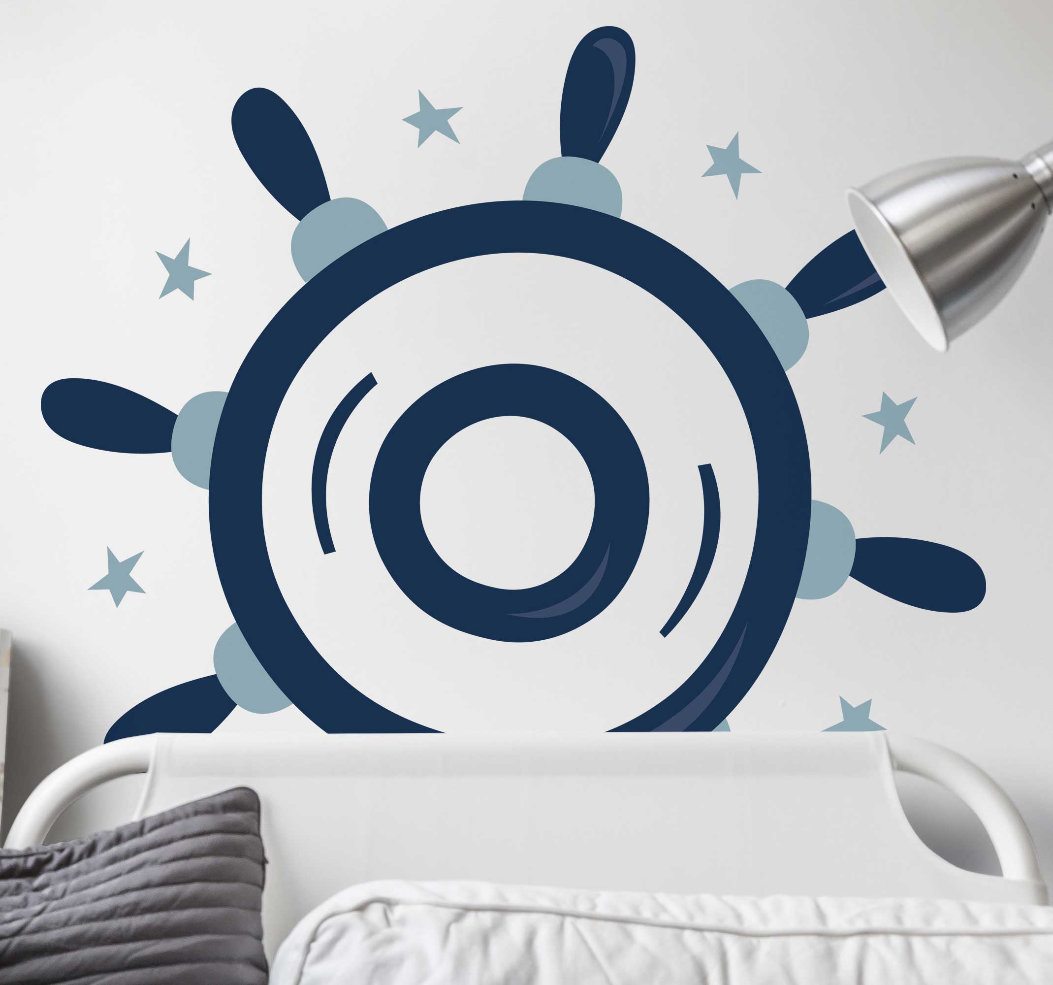 Sticker stuur roer ouderwets