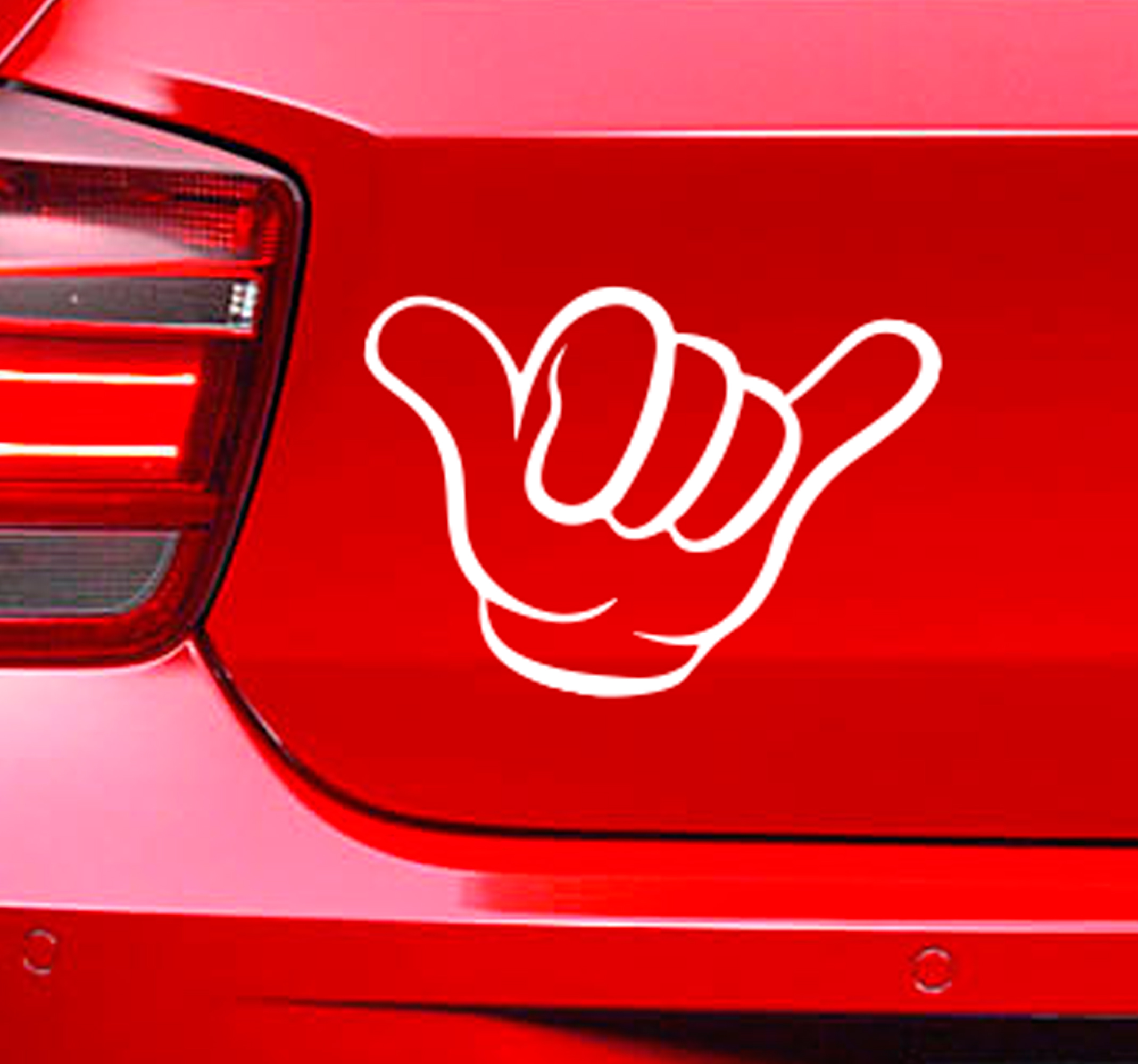 Leuke hand monocolour auto bumper sticker