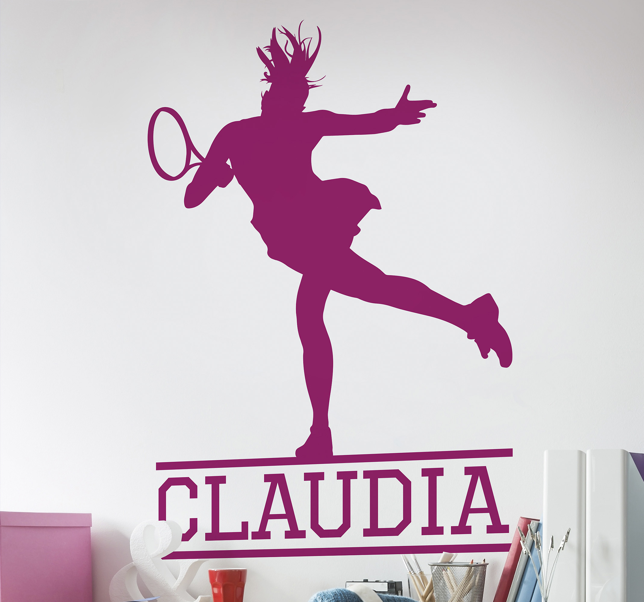 Tennis speler klantgerichte sticker
