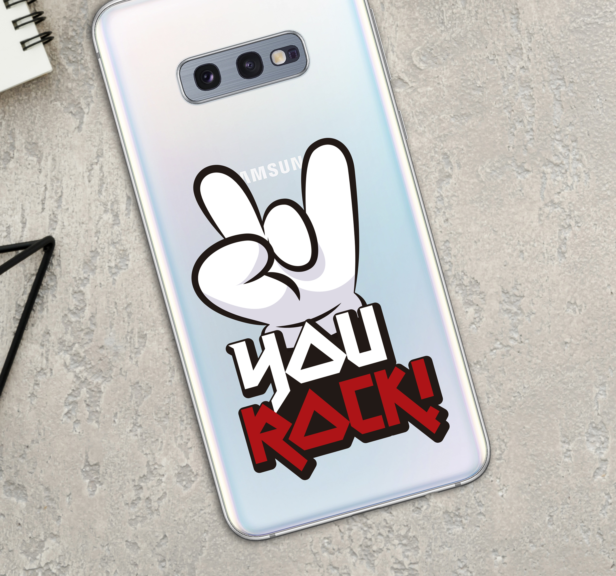 you rock samsung sticker