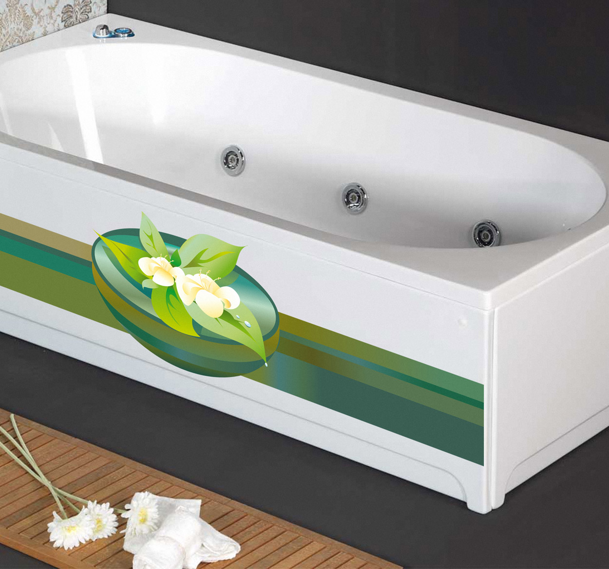 Sticker badkamer zen spa rust