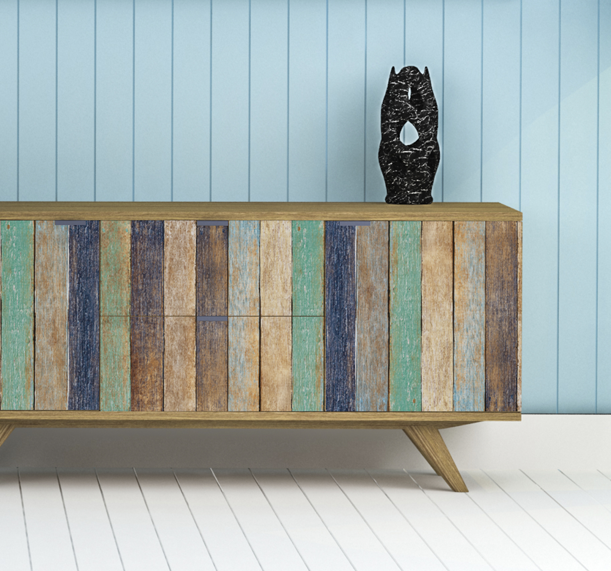 Meubel sticker houten patroon