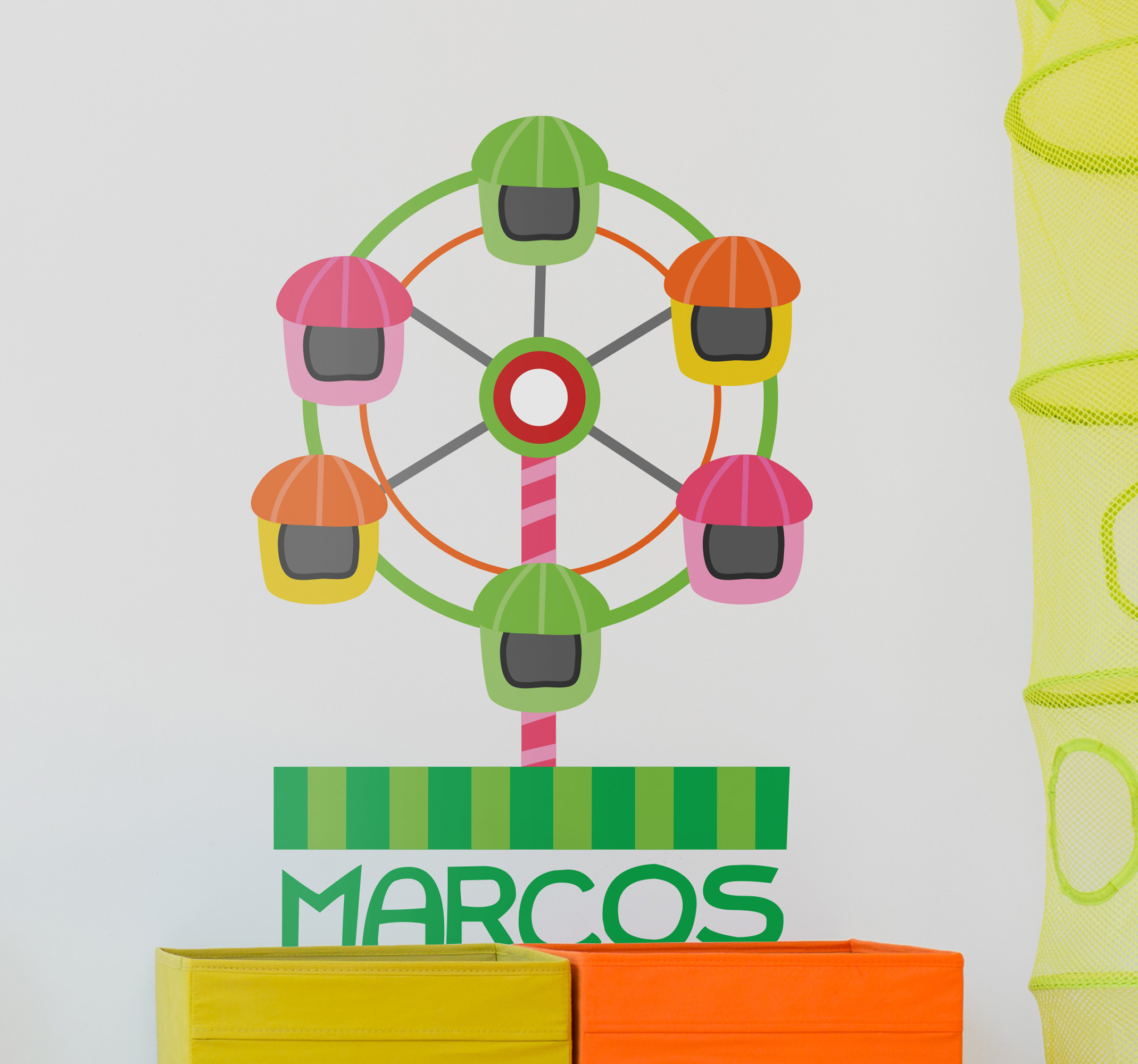 Sticker kind reuzenrad kleuren