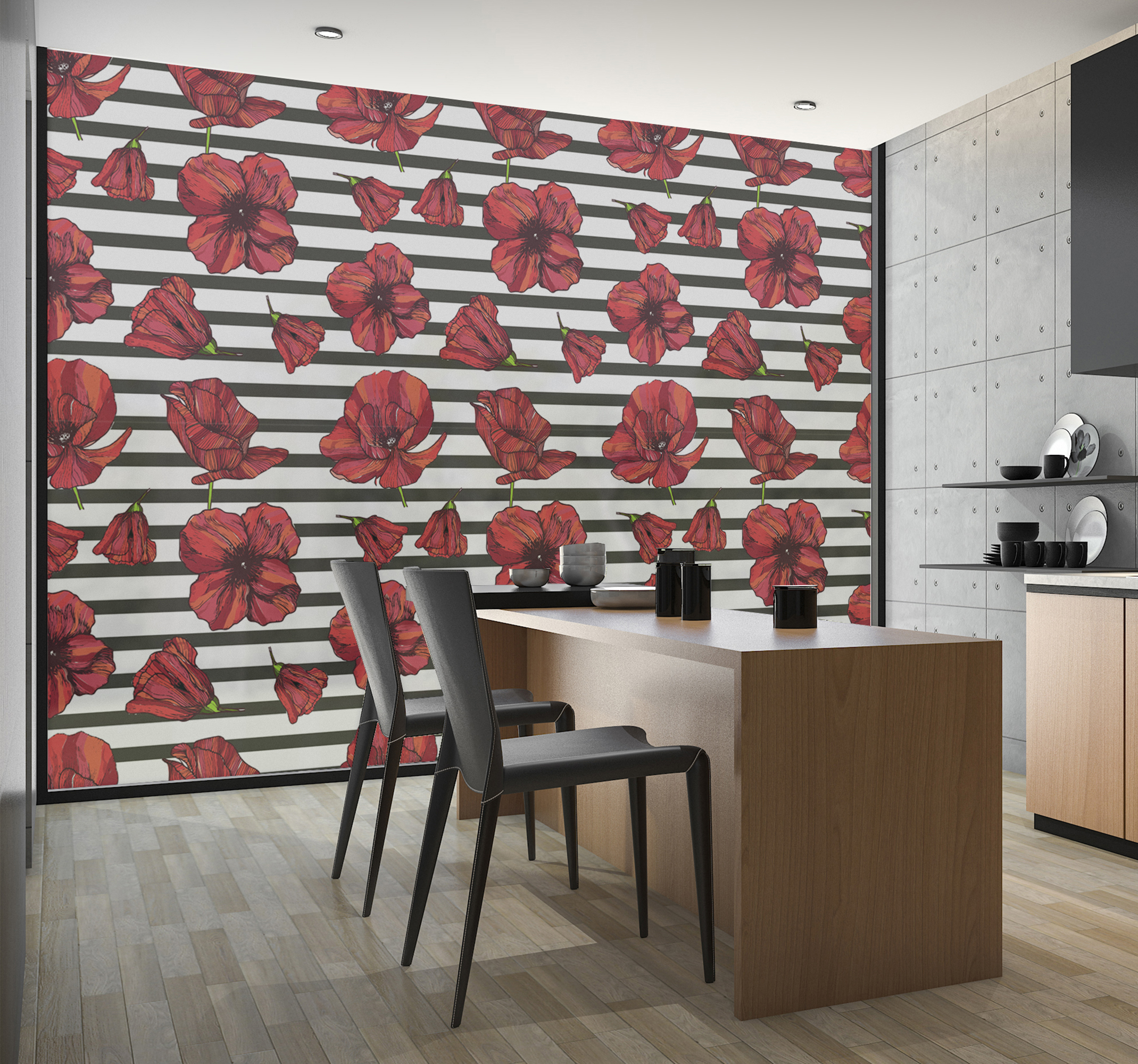 Privacy folie raam poolse klaproos planten