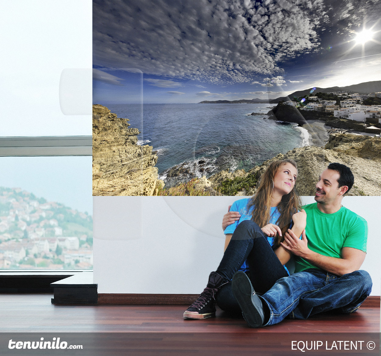 kust uitzicht sticker