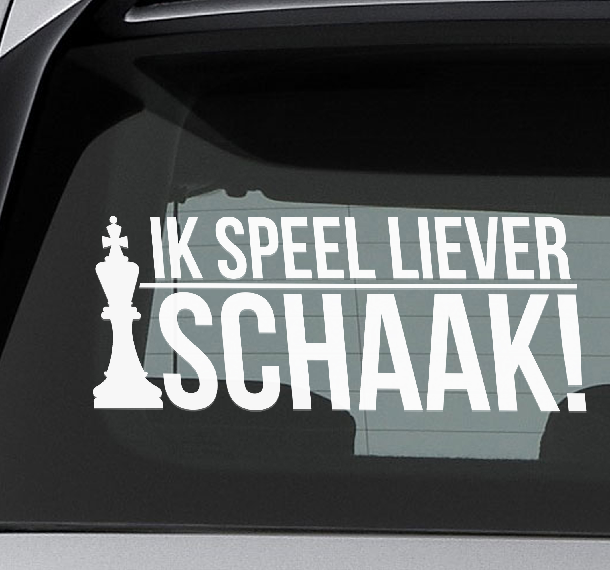 Spelen schaken auto zelfklevende sticker