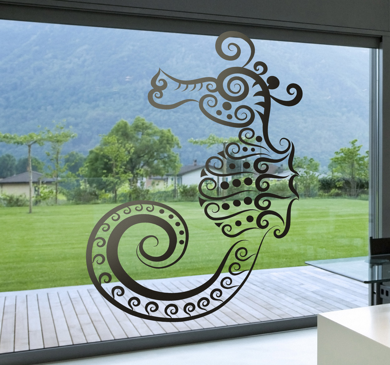 Sticker abstract zeepaardje