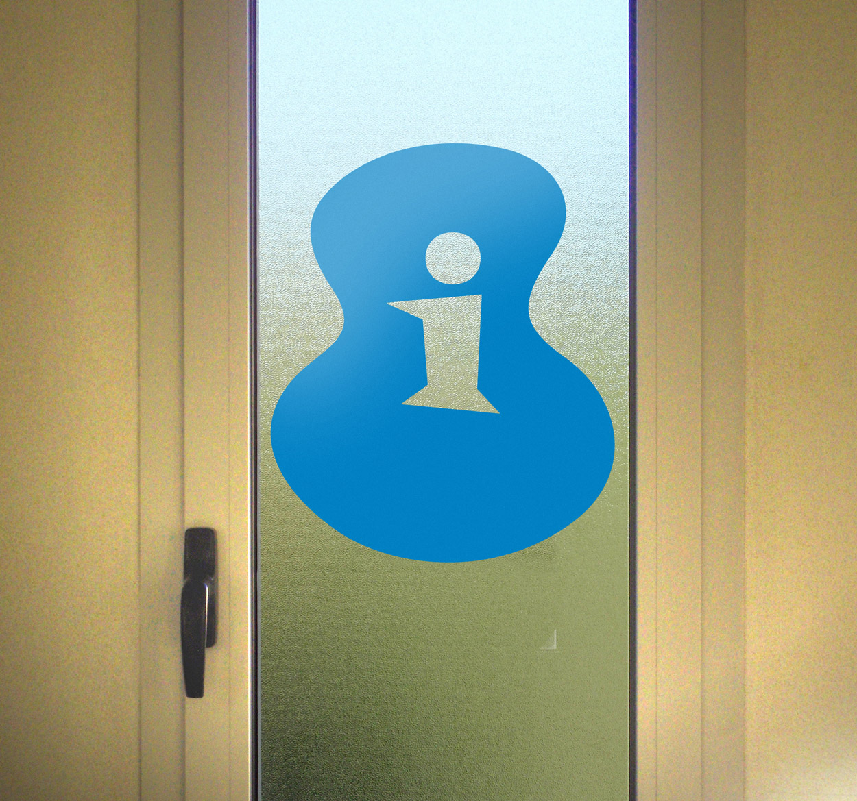 Sticker retro punt voor informatie