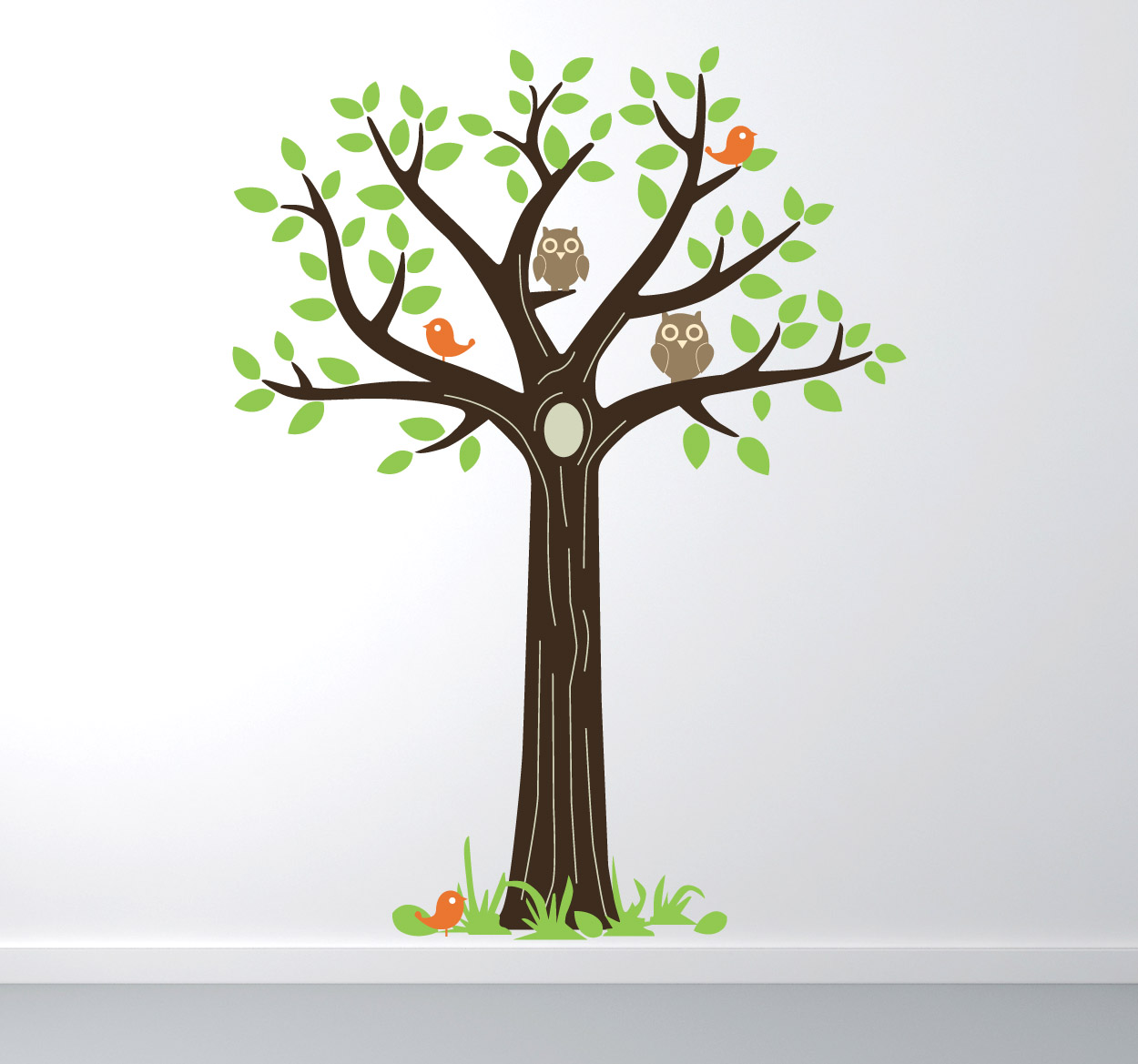 Muursticker Boom Vogels