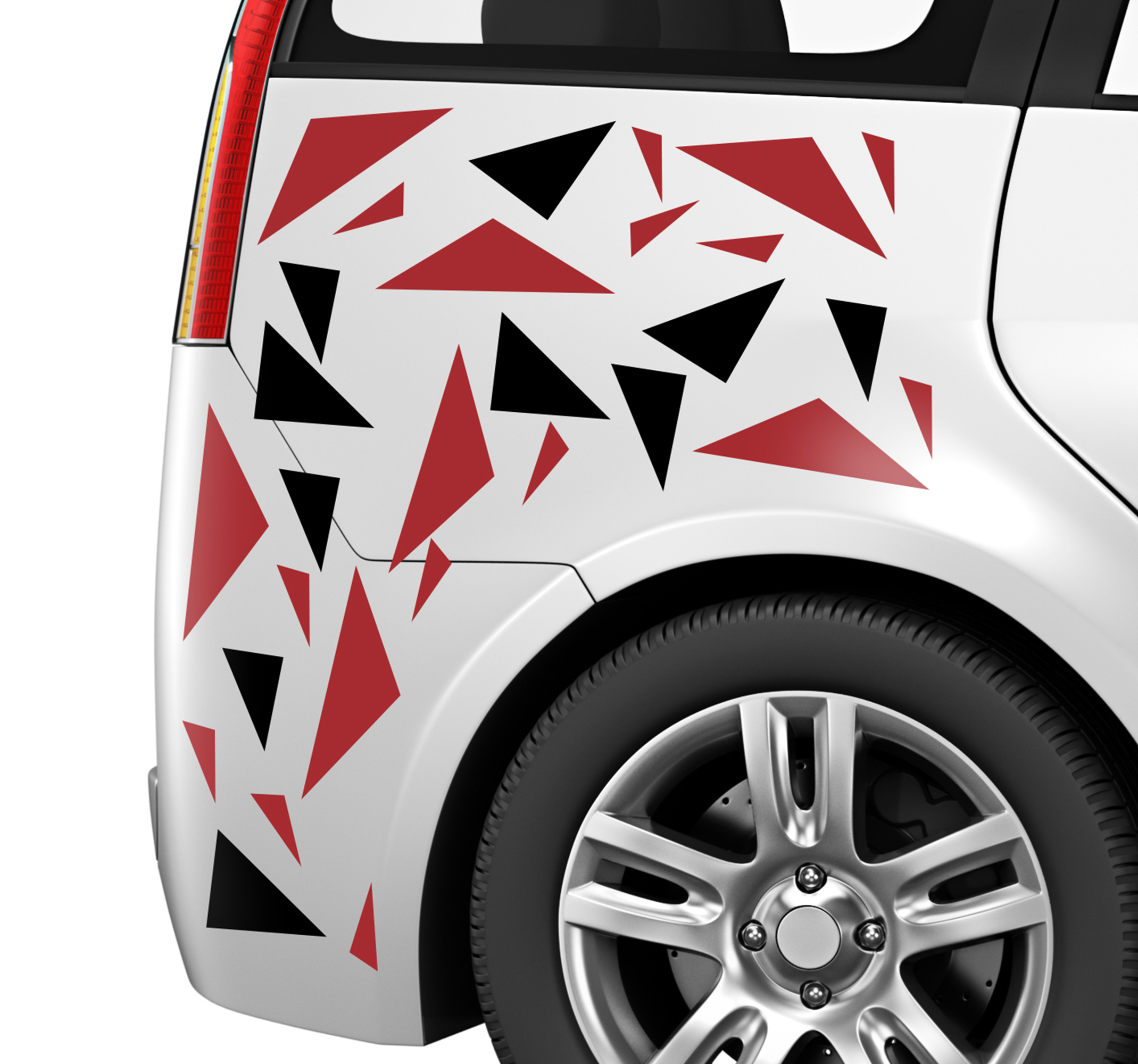Decoratie sticker auto moderne driehoeken