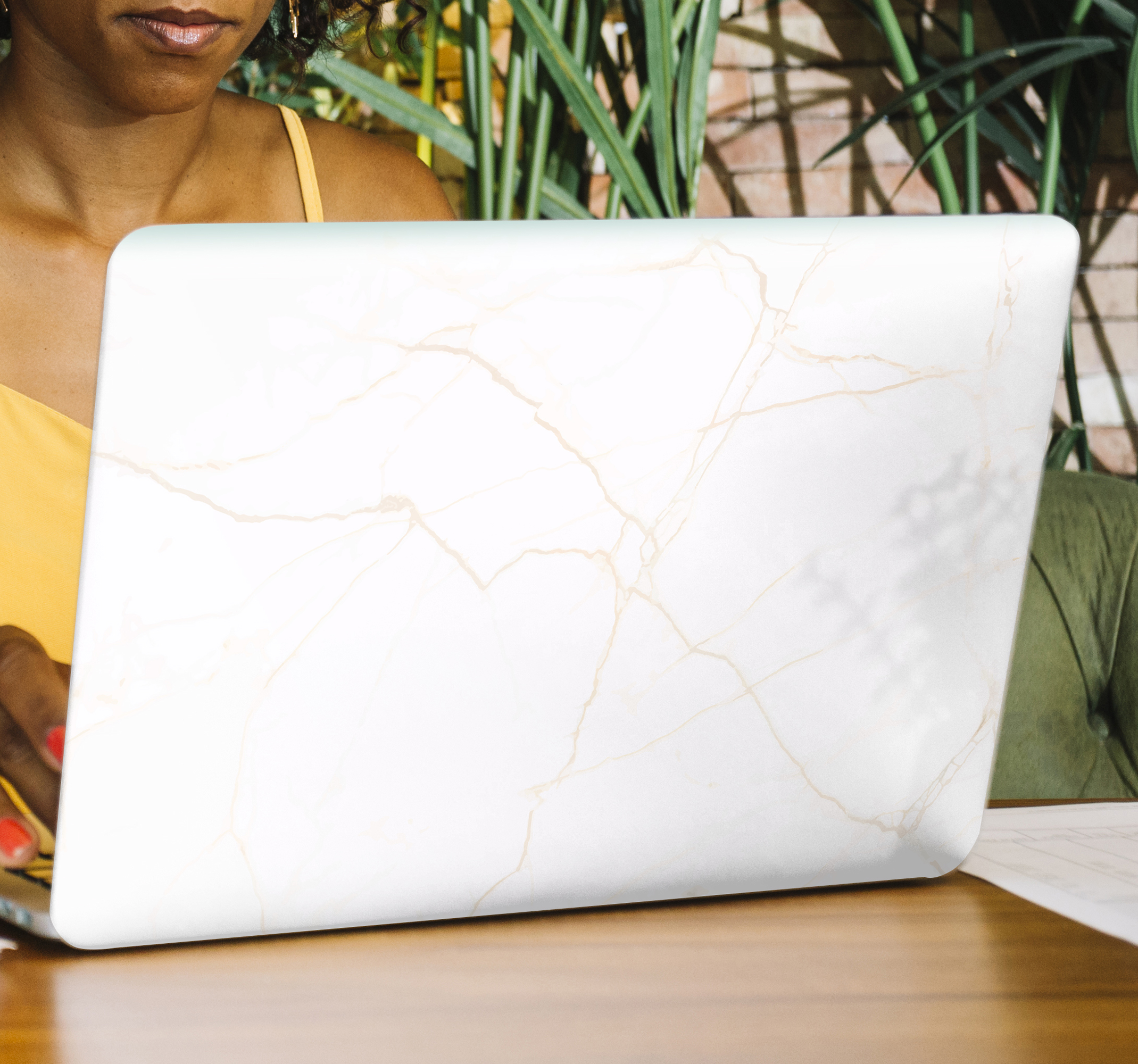 Stickers voor laptop Helder marmer