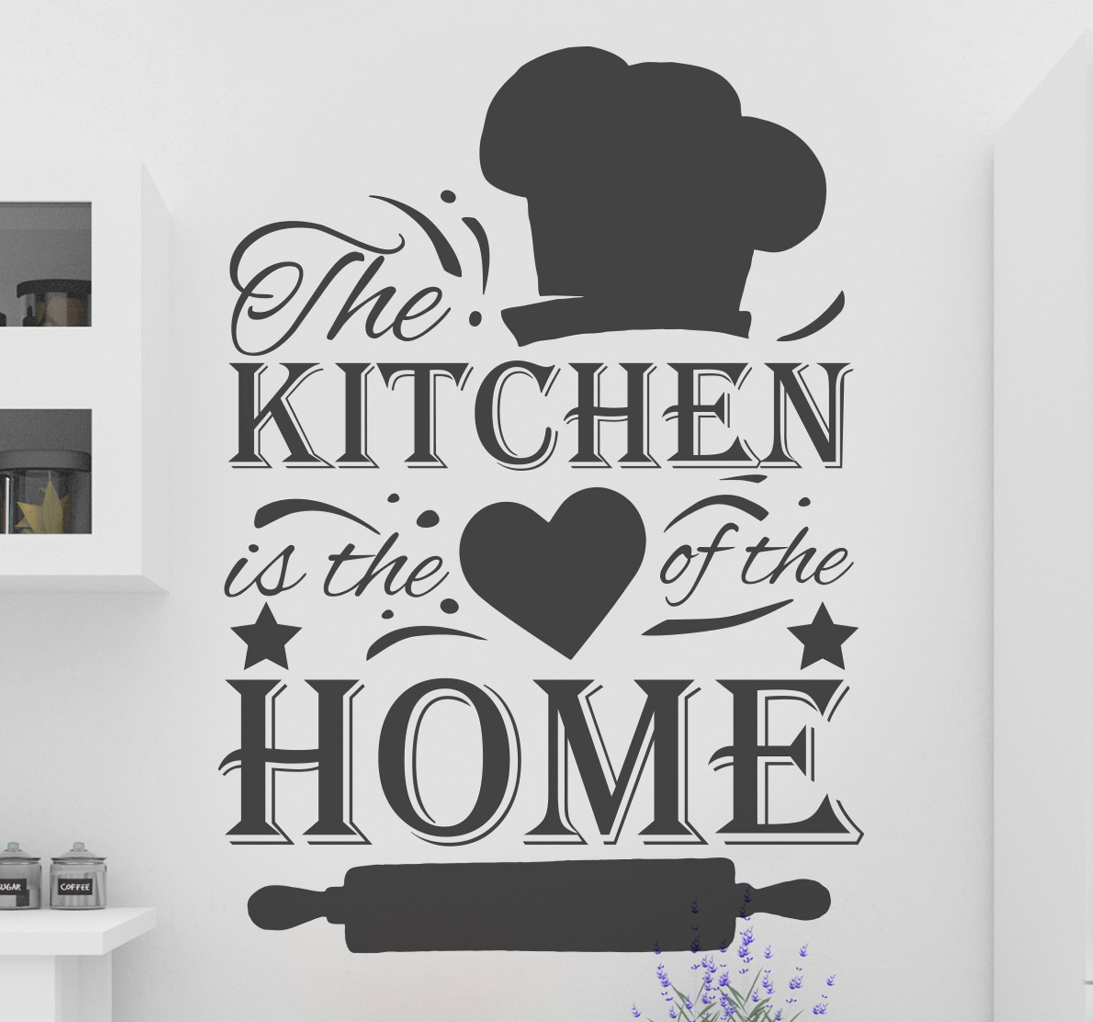 Muursticker keuken quote