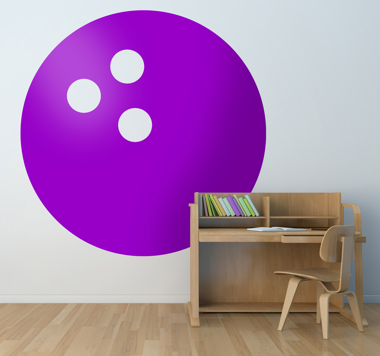 Sticker bowling ball